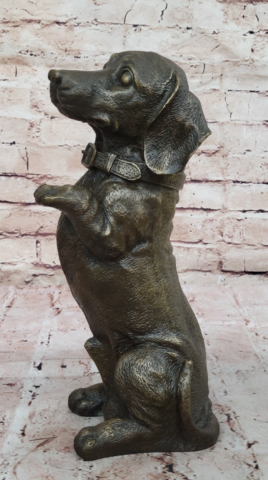 Large Playful Dachshunds Dog Breeder Bronze Sculpture Art Deco Statue Figurine