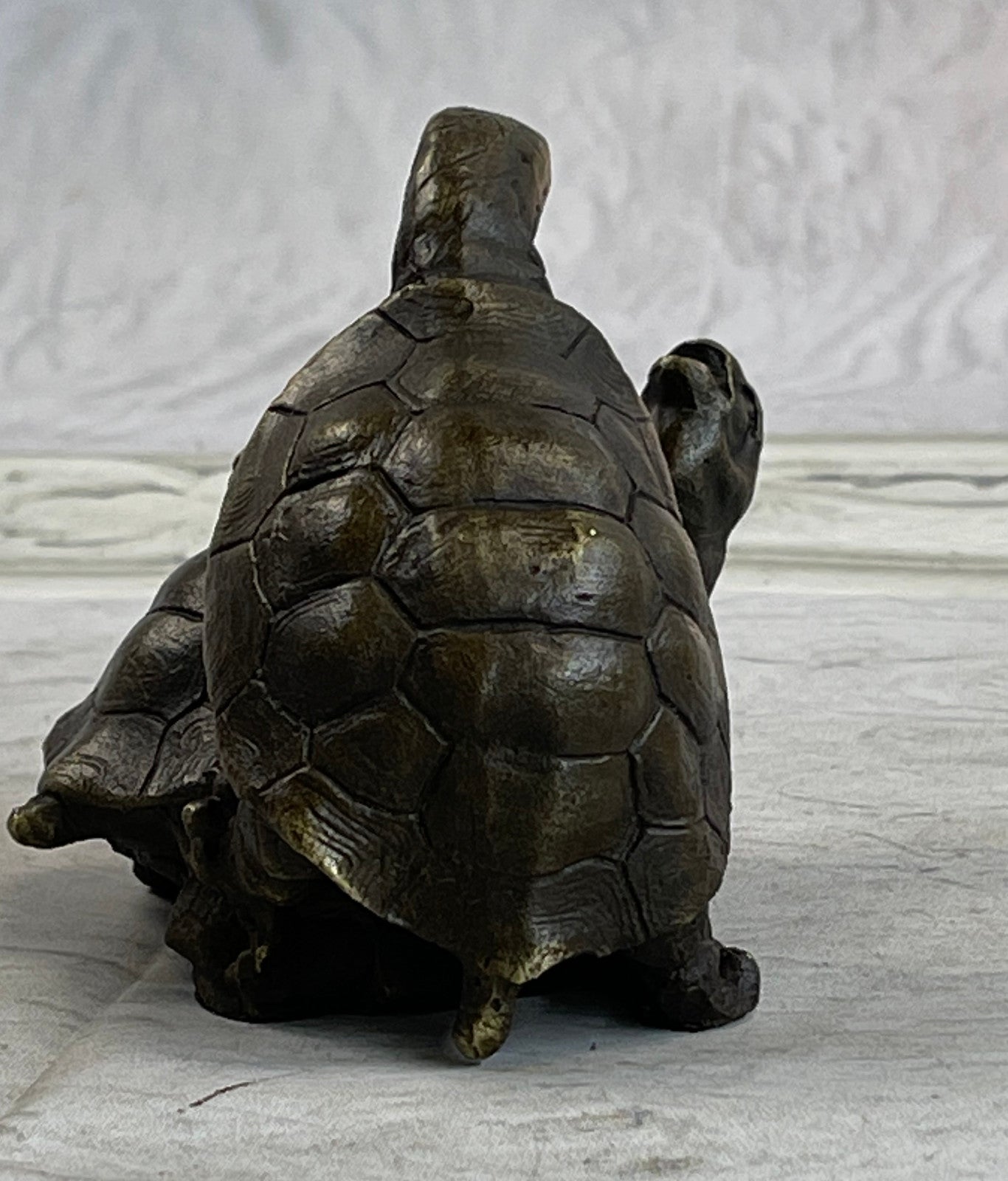 Handcrafted bronze sculpture SALE Art Yard Garden Reptile Turtle Box Figure ART