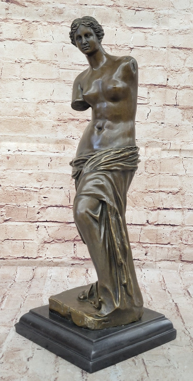 Nude Female Venus de Milo Bronze Sculpture Statue figure Art Deco Marble