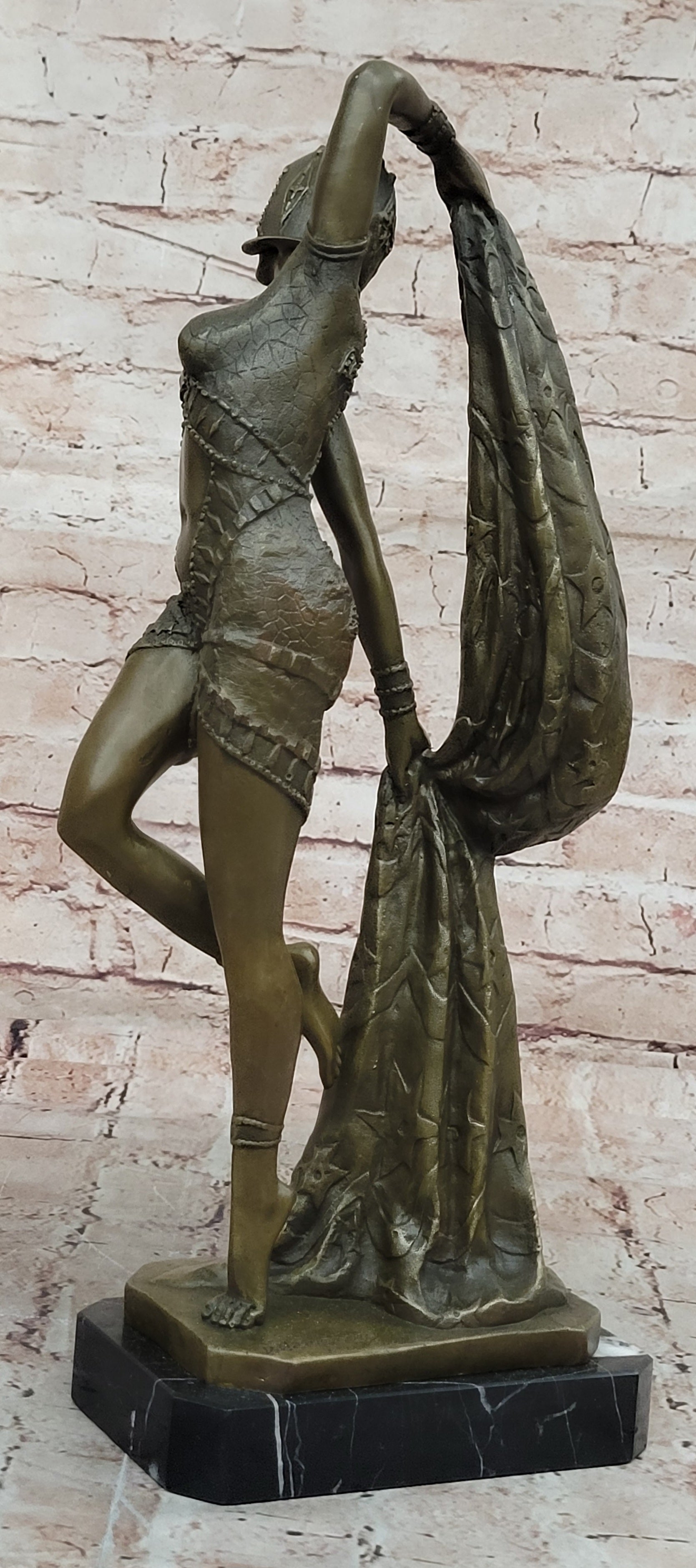 ART DECO CHIPARUS EROTIC DANCER BRONZE SCULPTURE STATUE HOT CAST MARBLE FIGURE