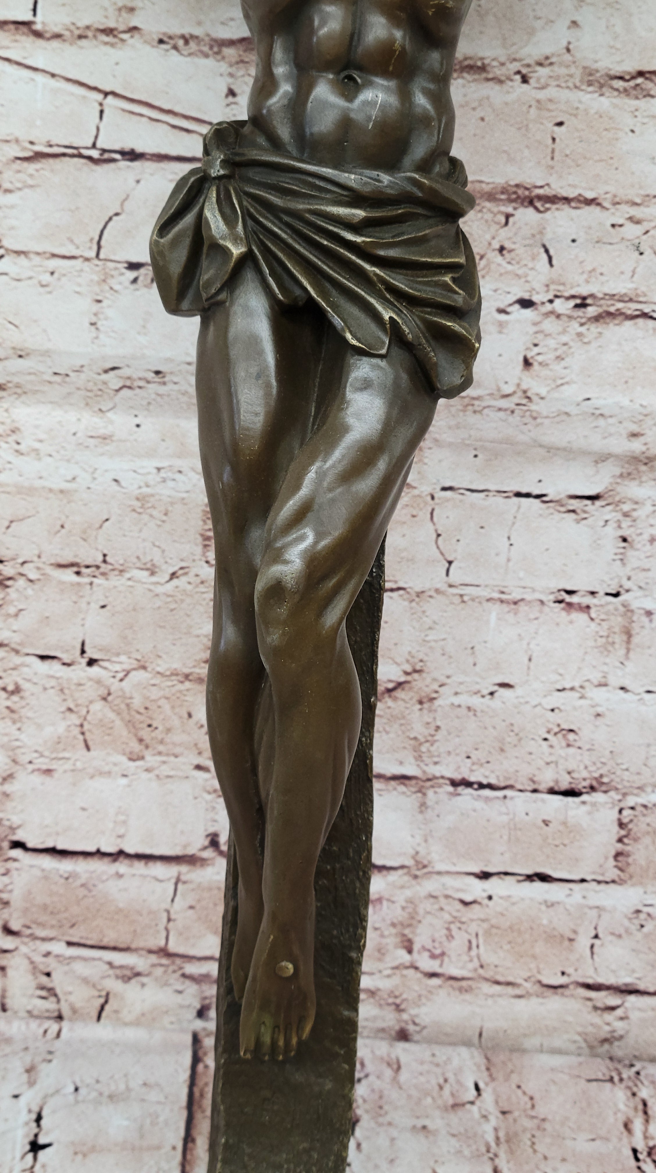 Jesus Christ Crucified Heavenly 100% Bronze Statue Sculpture Figurine Lost Wax
