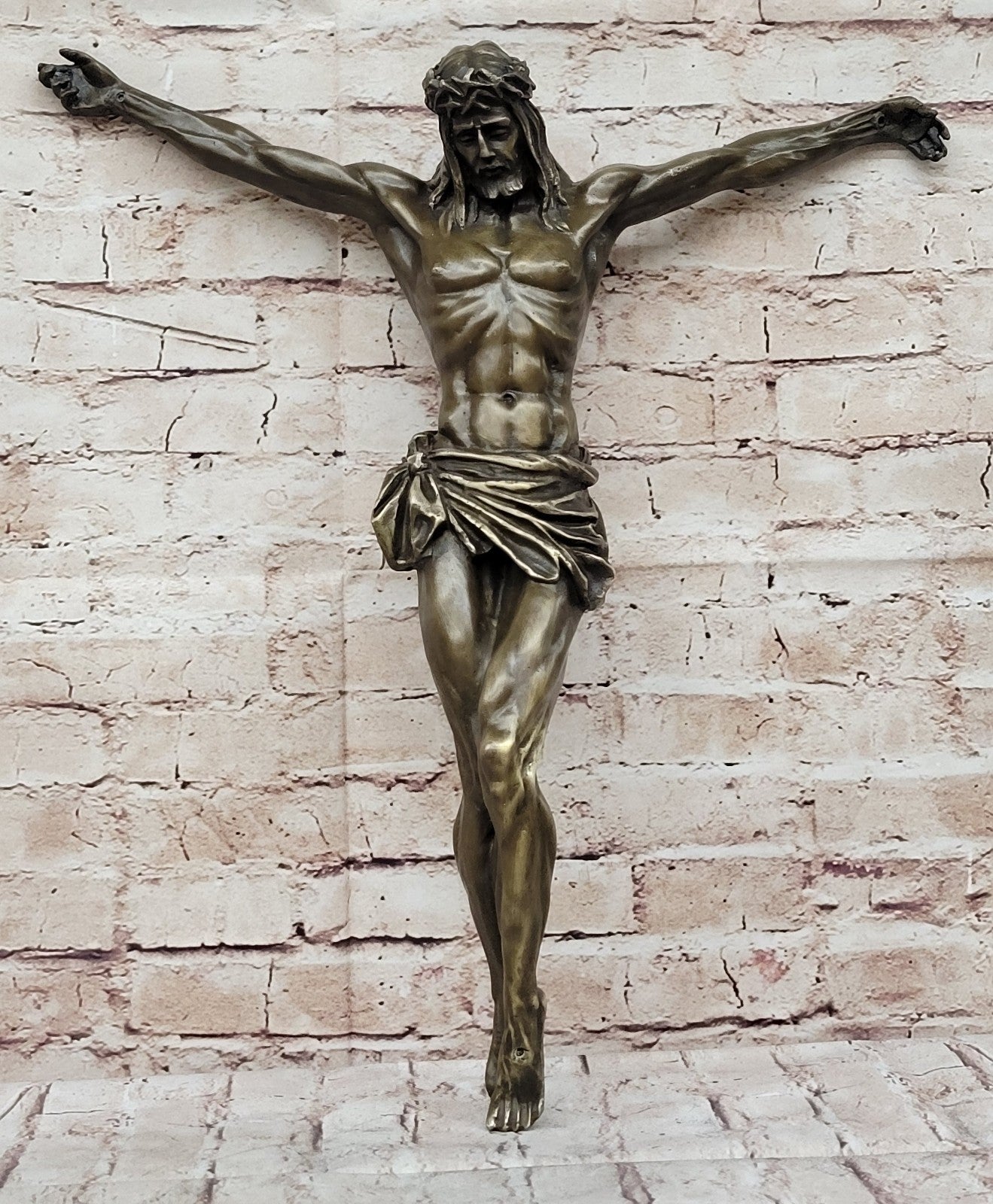 Crucifixion Cross of Jesus Christ Wall Sculpture Hot Cast Church Home Decor Sale