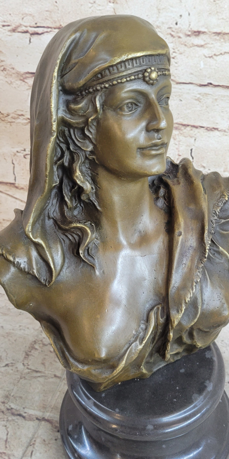 Handcrafted Bronze Sculpture – “Bu Nude Semi Maiden” Bust | Original Signed Art – On Sale, Buy Now