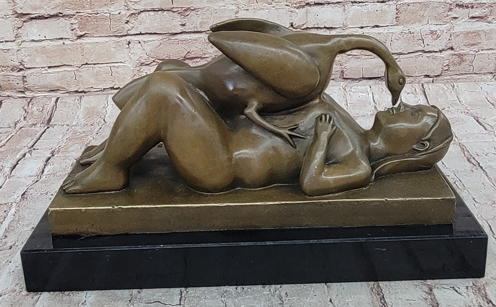 Abstract Bird Girl Donna Fernando Botero Bronze Sculpture Statue Figurine Artwork