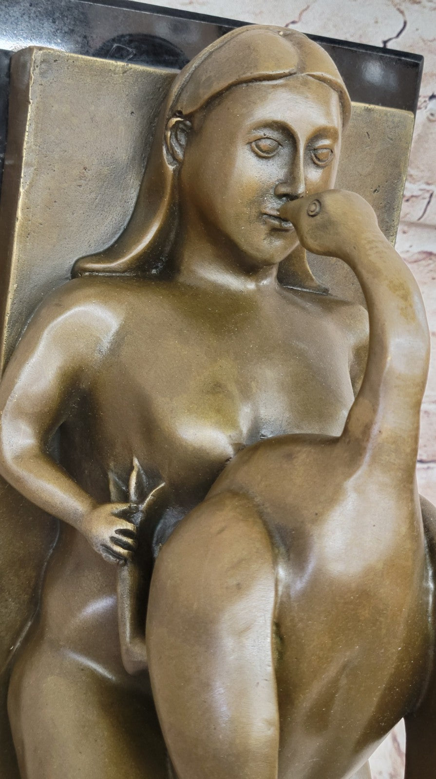 Abstract Bird Girl Donna Fernando Botero Bronze Sculpture Statue Figurine Artwork