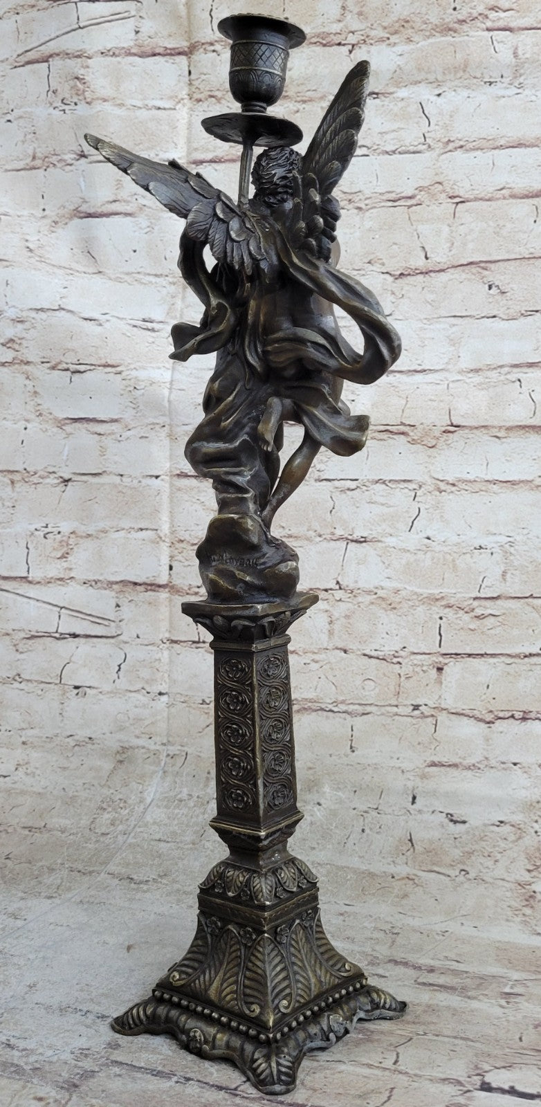 Eros and Psyche Bronze Marble Sculpture By Moreau Mythical Marble Figurine Nude