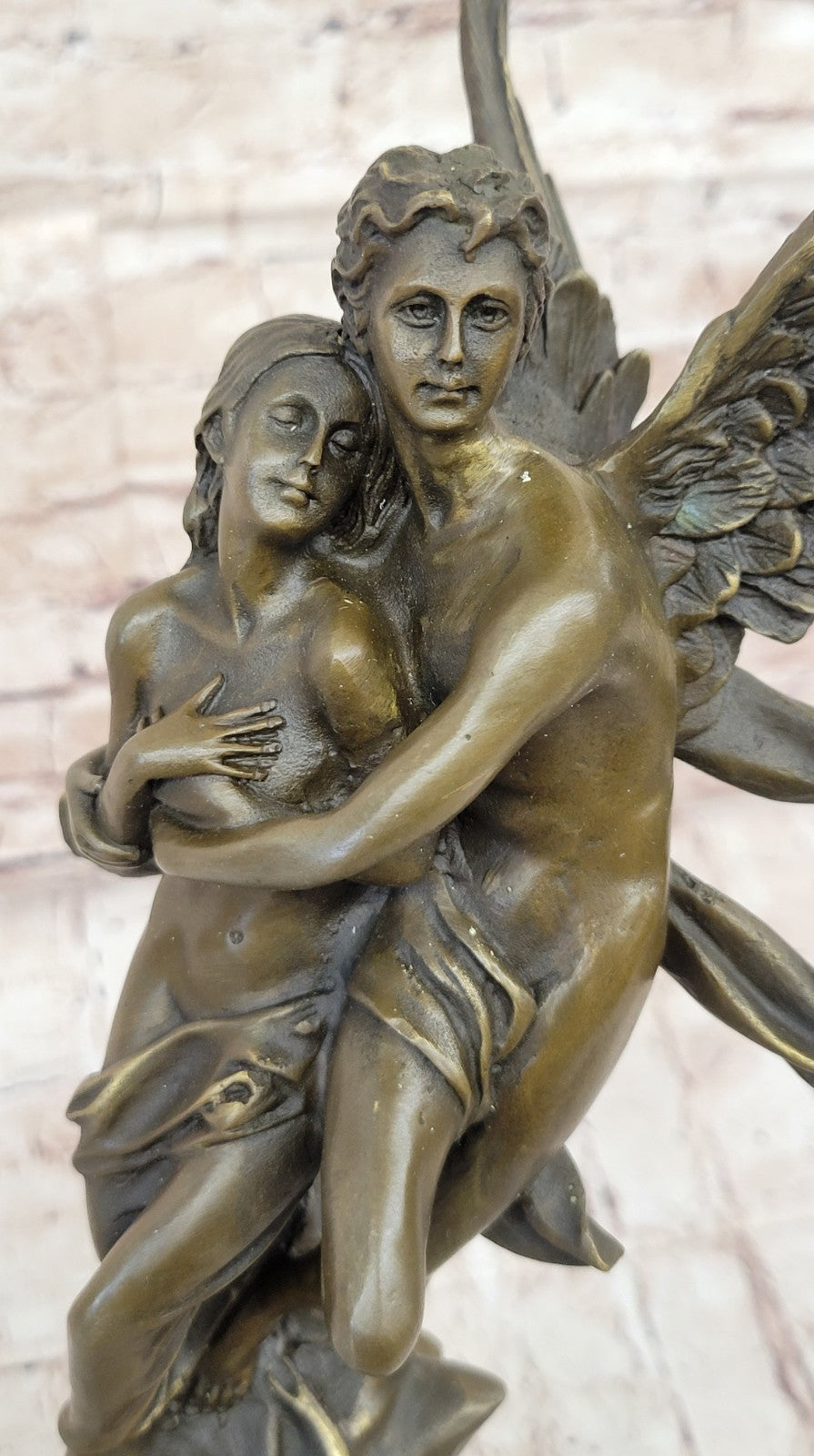 Elegant Angels Art Lovers Cupid Psyche Eros Aphrodite Venus Bronze Statue SALE