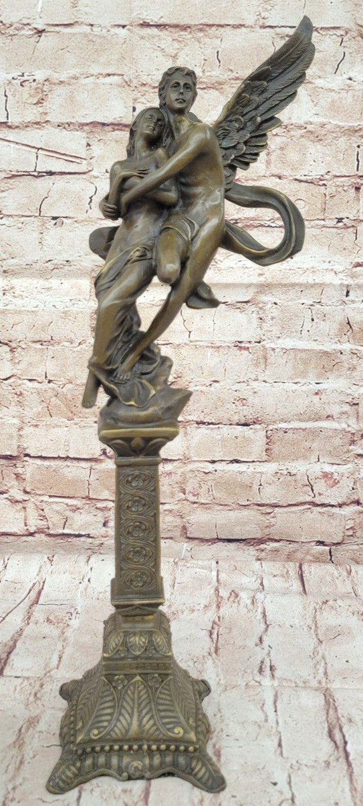 Elegant Angels Art Lovers Cupid Psyche Eros Aphrodite Venus Bronze Statue SALE