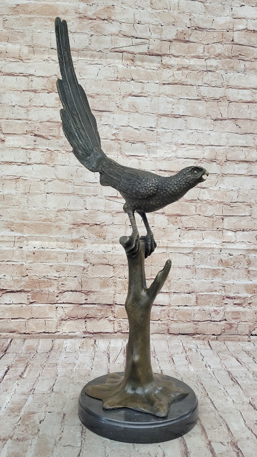 Huge Austrian Bronze Pheasant Cold-Painted Vienna Bird Sculpture Signed Artwork