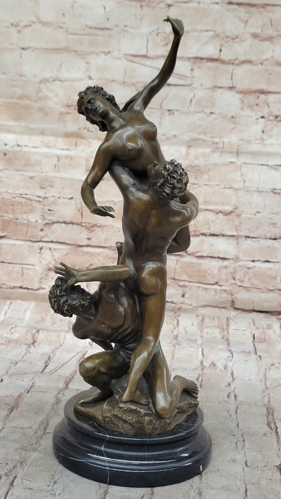 Abduction of Sabine Woman a Classic Hot Cast Bronze Sculpture Nude Naked Figure