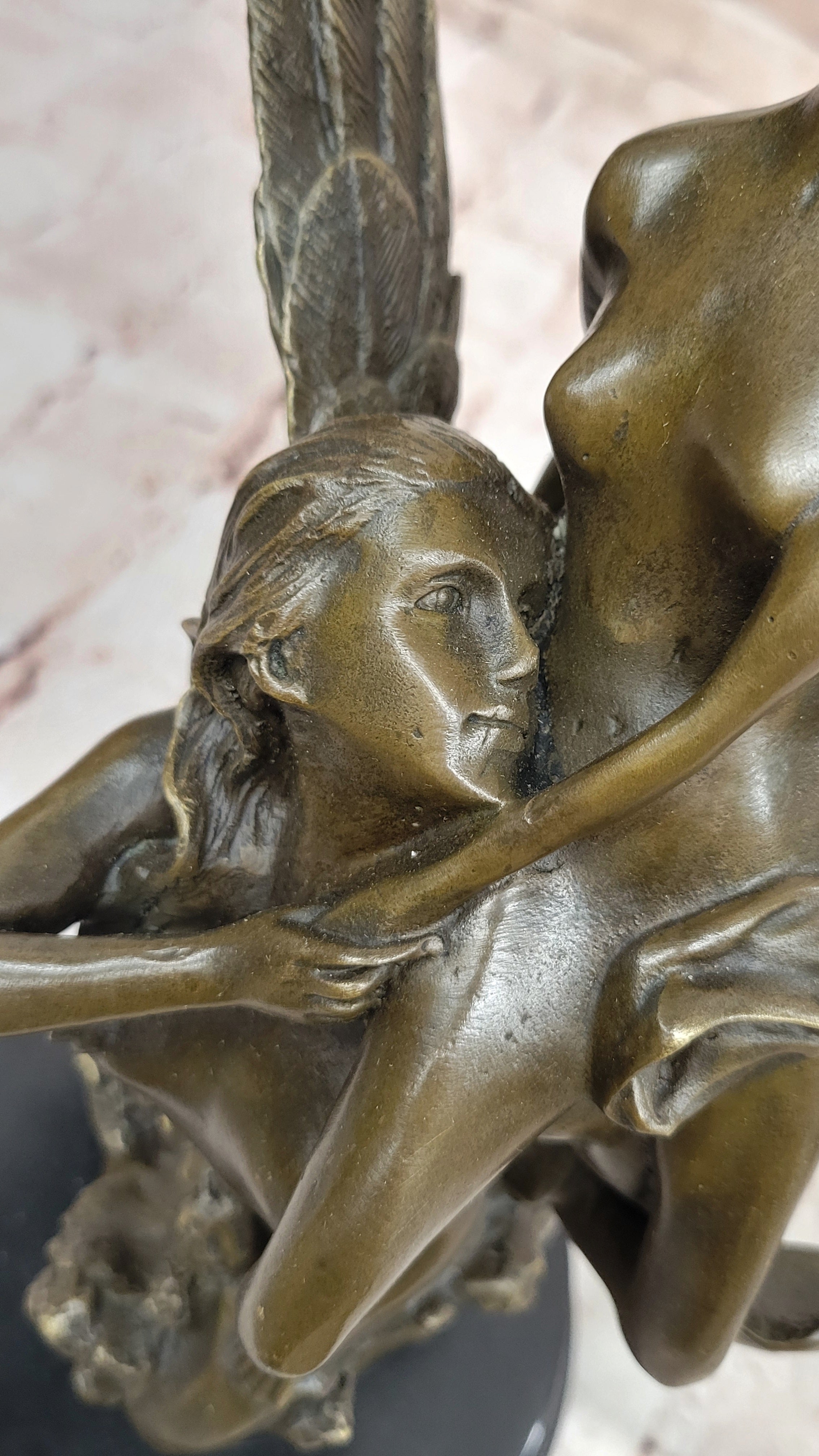 Leda and the Swan Bronze Sculpture by Milo – Classical Greek Myth Art Statue Hotcast
