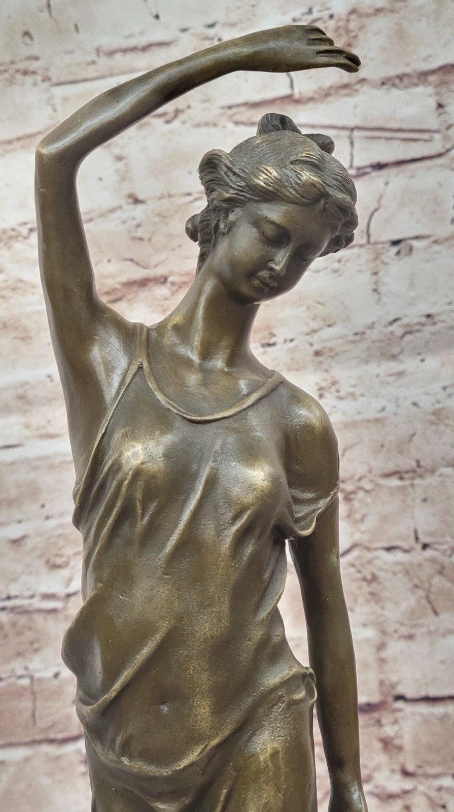 Art Deco Handcrafted Victorian Lady Bronze Sculpture – Elegant Woman Figurine for Sale