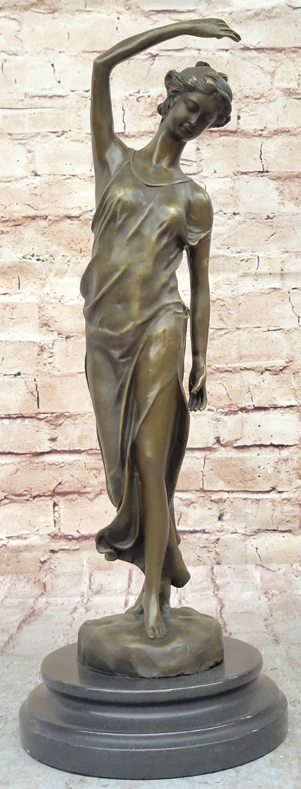 Art Deco Hand Made Classic Victorian Lady Girl woman Bronze Sculpture Statue
