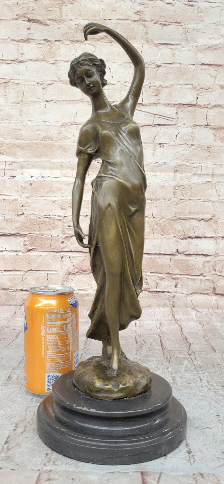 Signed Augustine Moreau French Artist Beautiful Woman Bronze Sculpture Figure