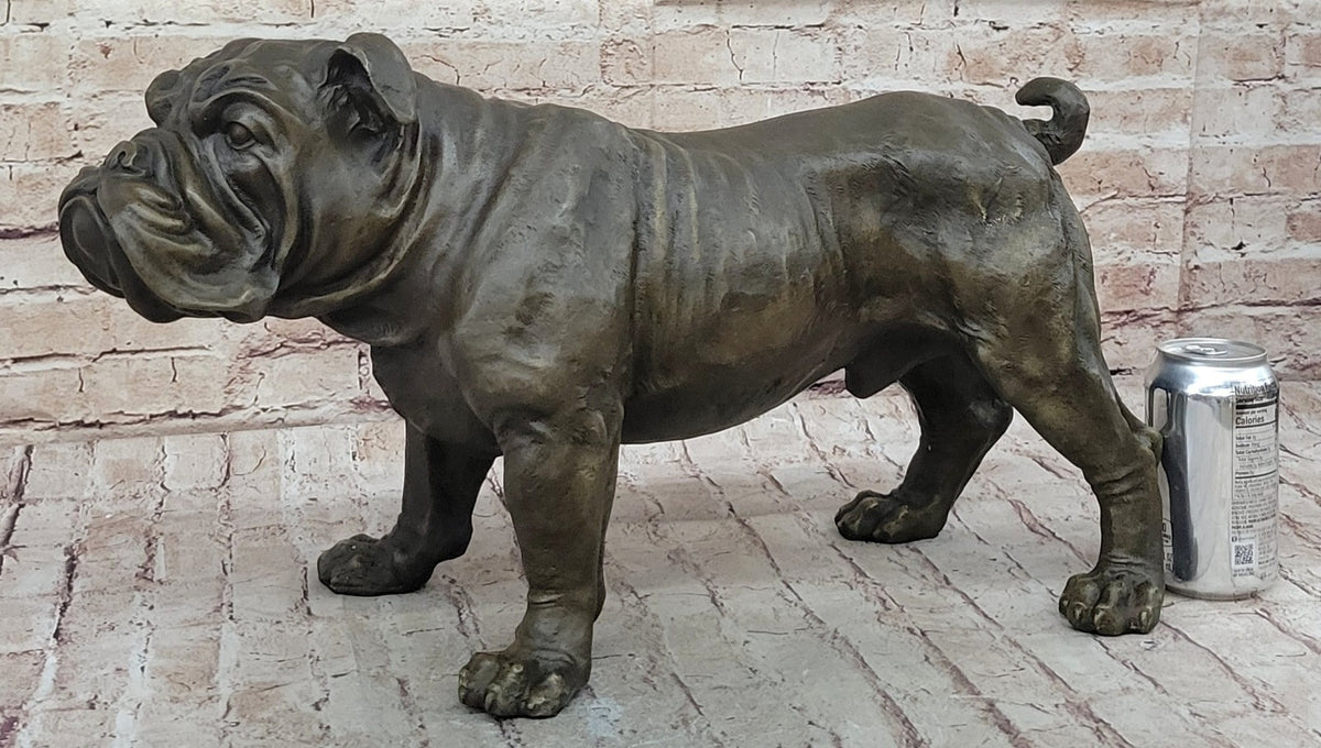 Handcrafted bronze sculpture SALE Bulldog English Large Extra Original Signed