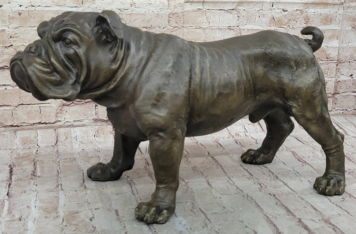 Handcrafted bronze sculpture SALE Bulldog English Large Extra Original Signed