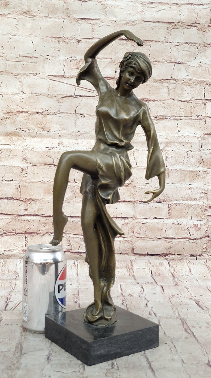 Hot Cast Chiparus Dancer Bronze Sculpture BROWN Patina Statue Art Deco Figurine