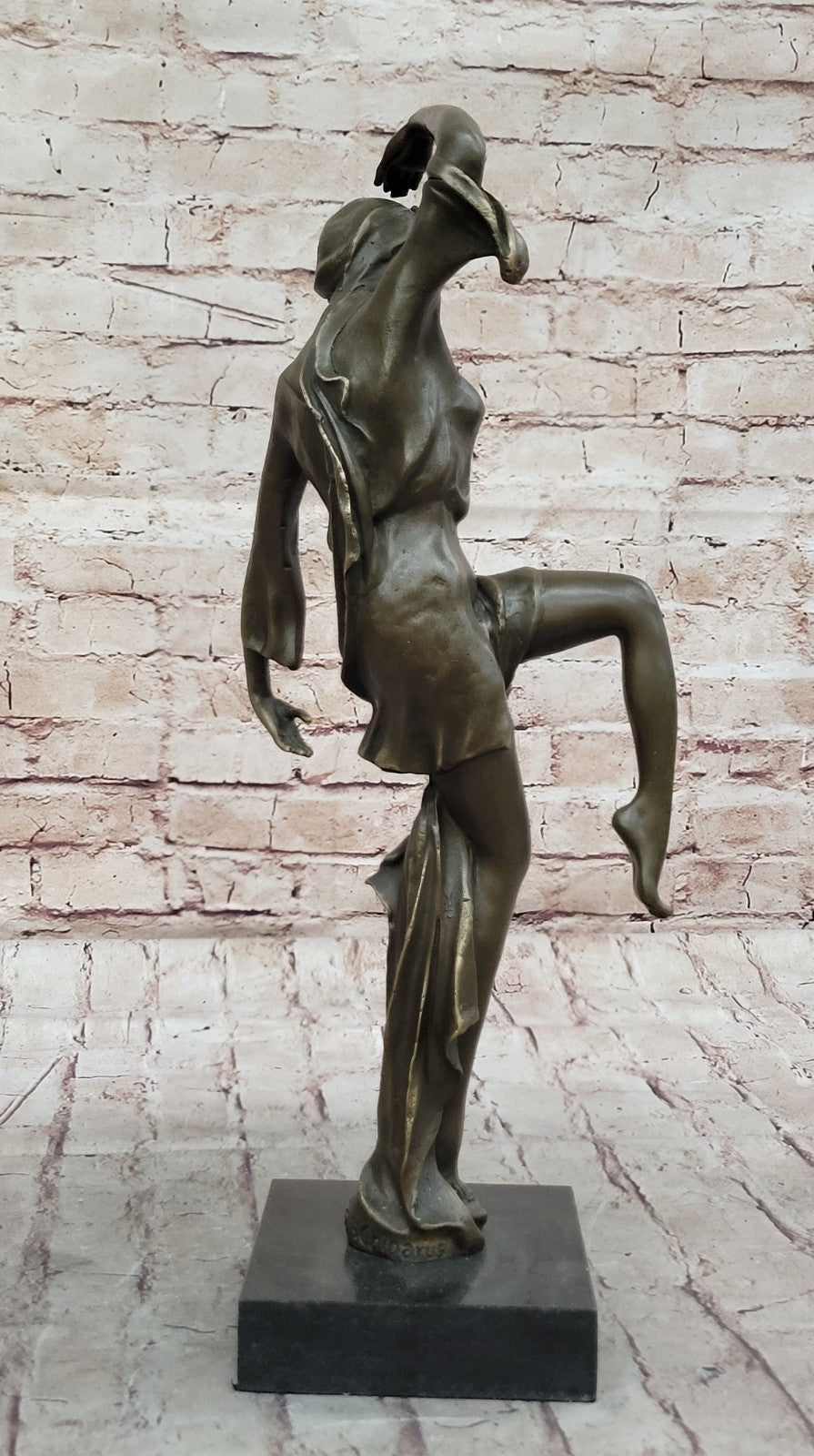 Hot Cast Chiparus Dancer Bronze Sculpture BROWN Patina Statue Art Deco Figurine