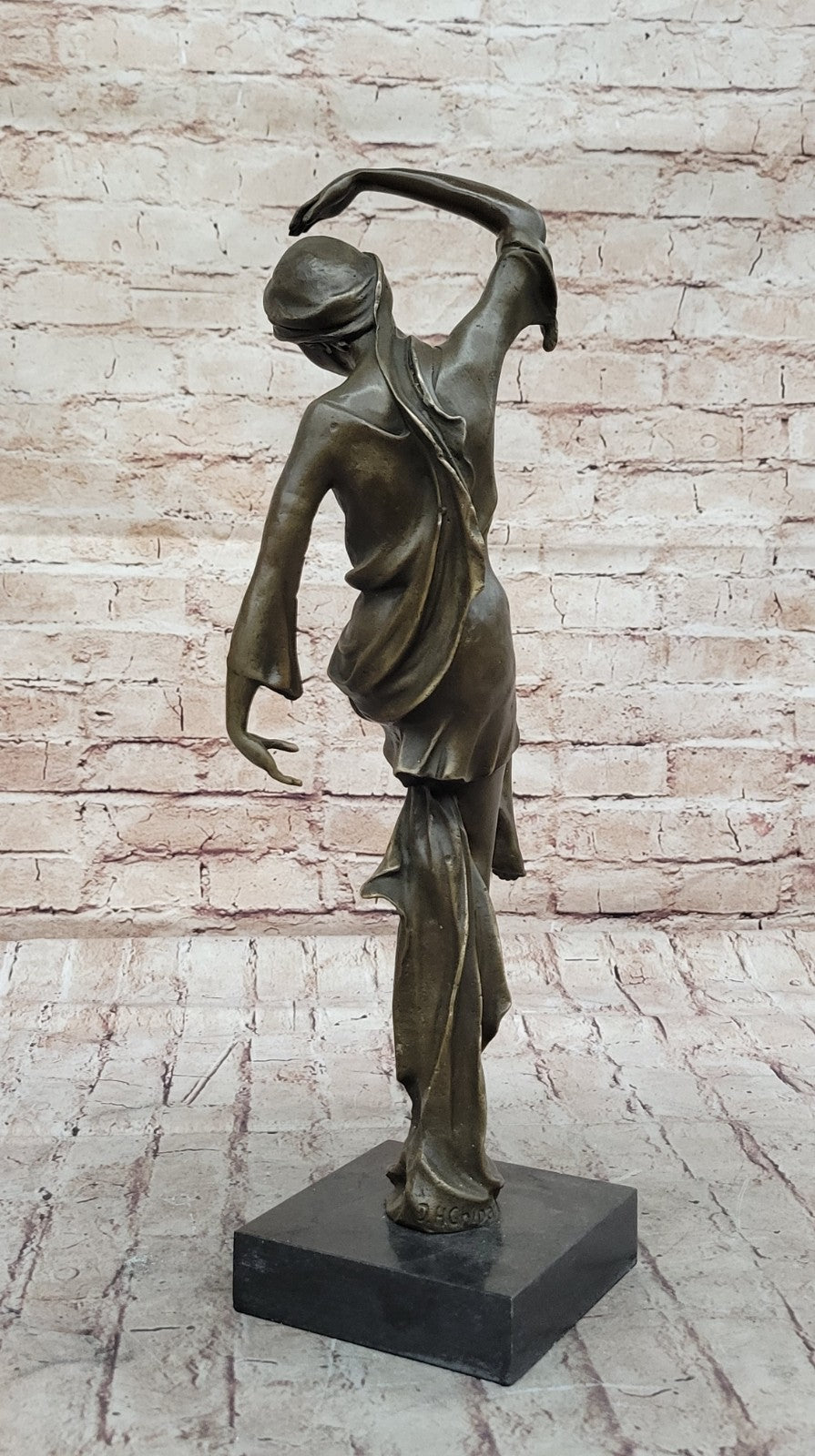 Hot Cast Chiparus Dancer Bronze Sculpture BROWN Patina Statue Art Deco Figurine