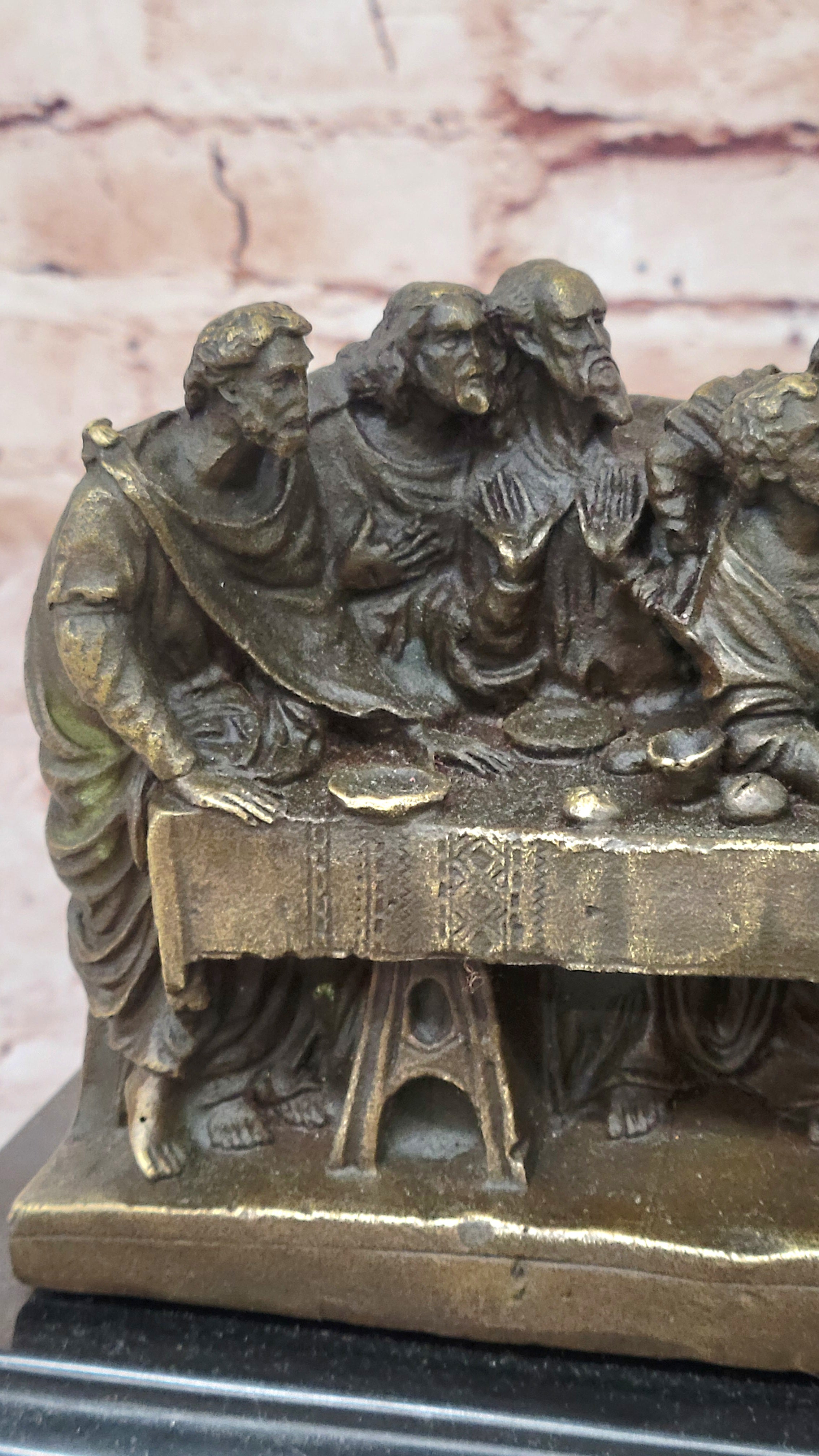 Handmade Bronze Sculpture Jesus The Last Supper Leonardo Da Vinci Christianity