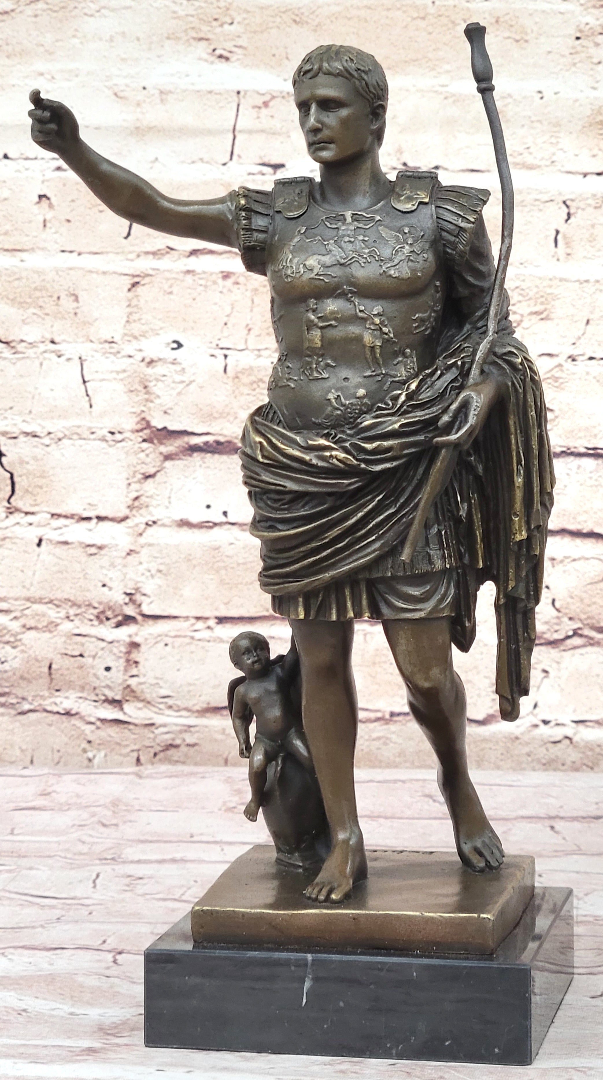 Caesar Vatican Italian Classic Art Portrait Bust Bronze Marble Statue Figurine