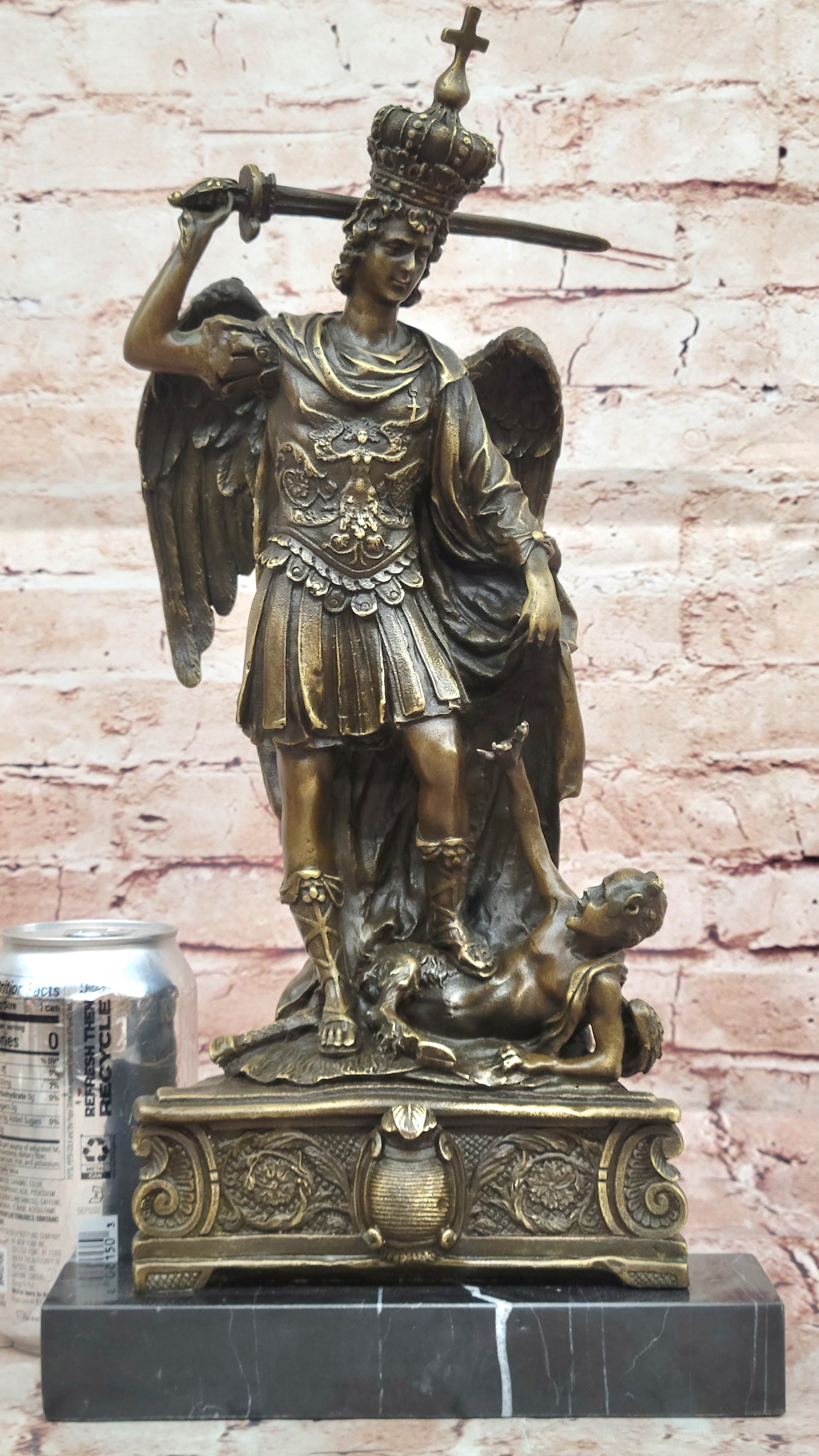 Bronze Marble Statue ArchAngel St Michael Police Saint Hot Cast Detailed Figure