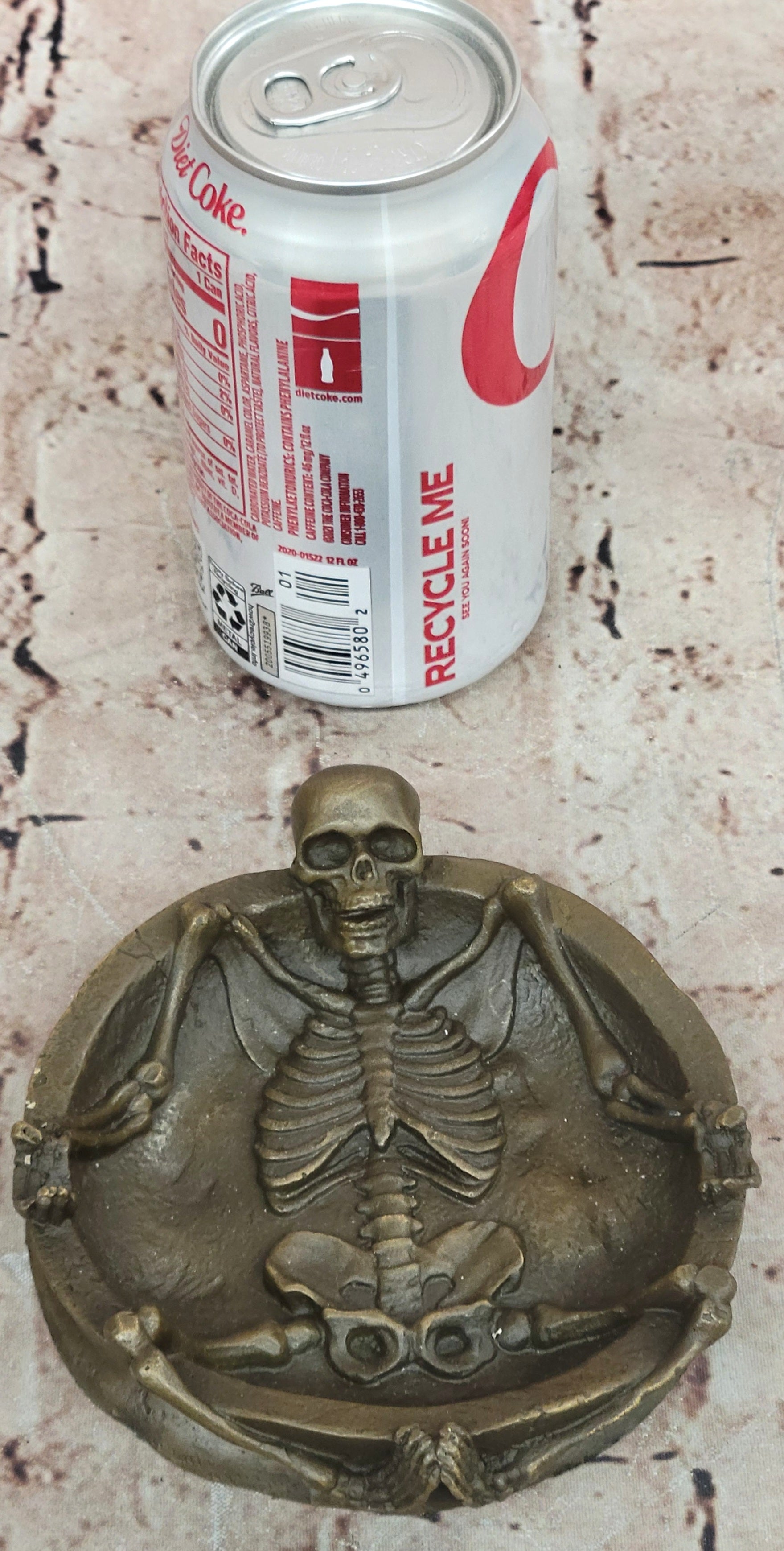 Handcrafted bronze sculpture SALE Asht From Emerges Skeleton Full Original Sign