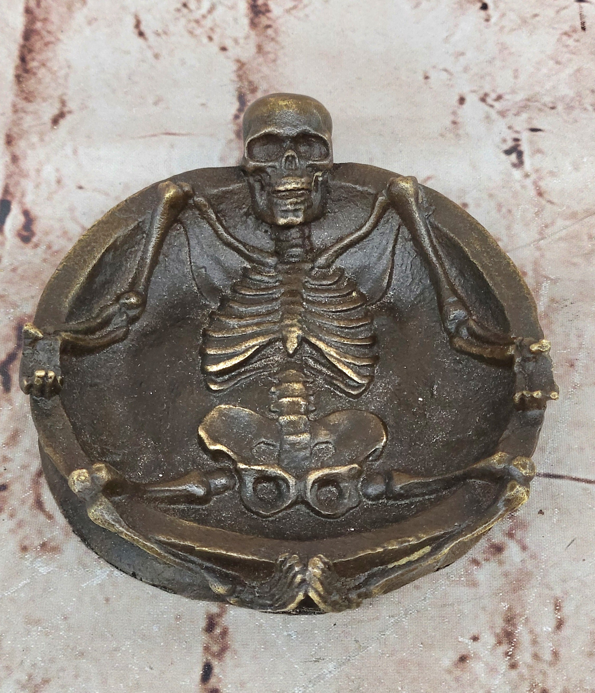 Handcrafted bronze sculpture SALE Asht From Emerges Skeleton Full Original Sign