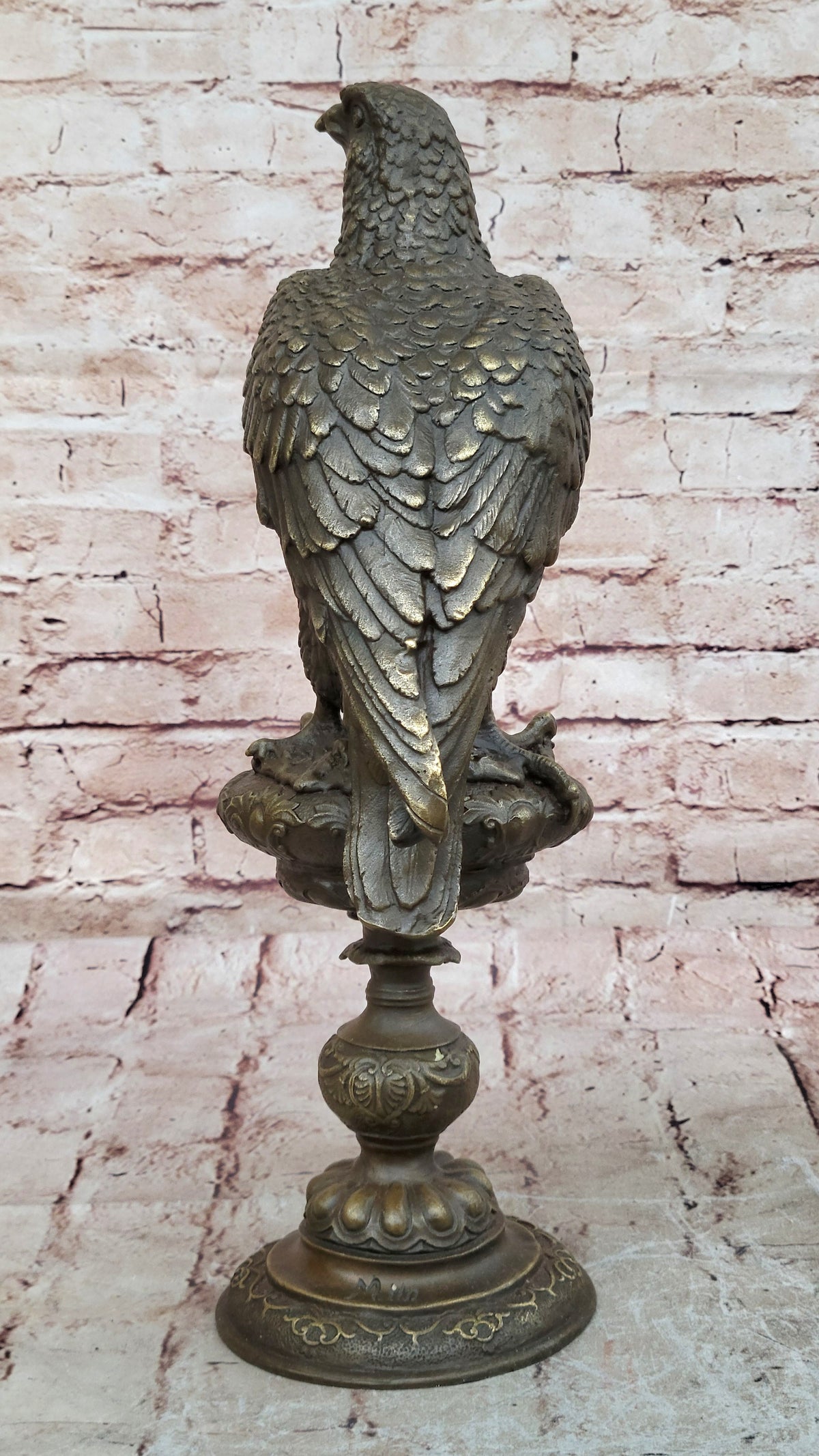 Extra Large Sitting American Eagle Bronze Sculpture Marble Statue Figurine Figure