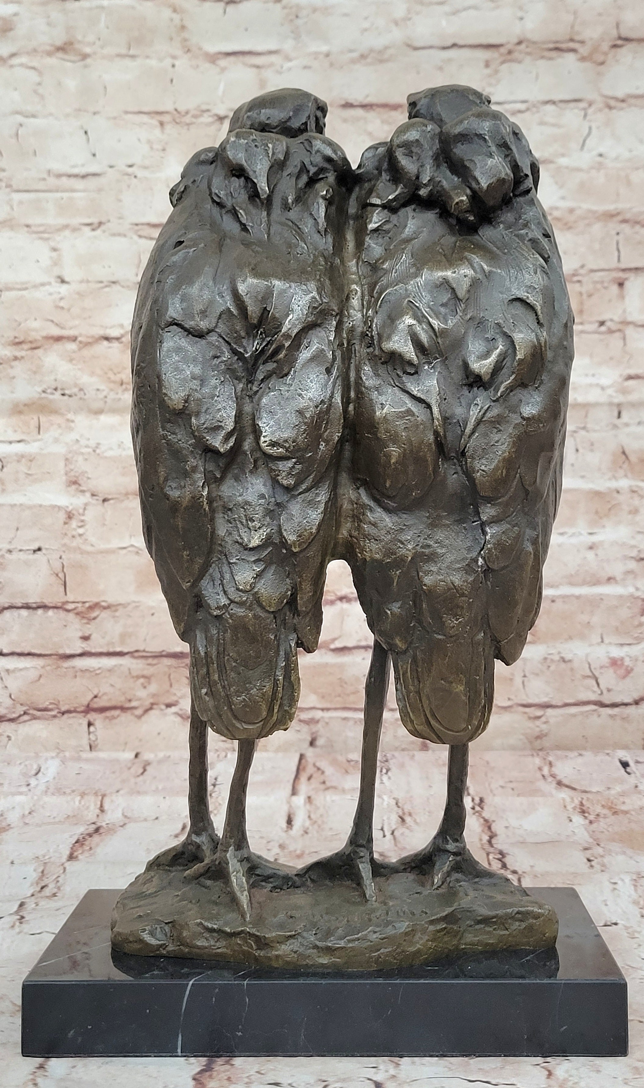 Egret Crane Heron Wetland Coastal Shorebird Wading Bird Art Bronze Marble Statue