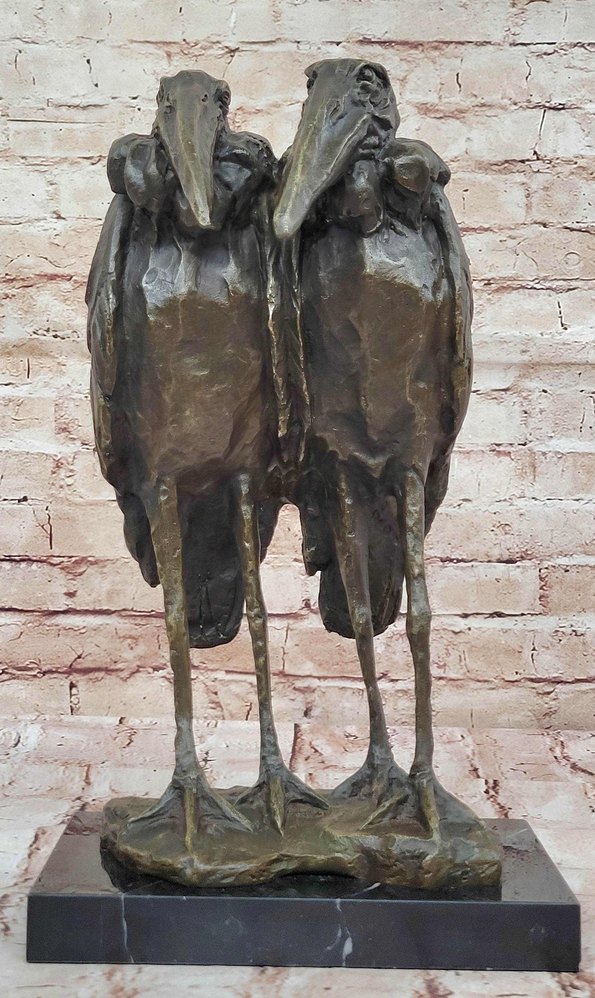 Egret Crane Heron Wetland Coastal Shorebird Wading Bird Art Bronze Marble Statue