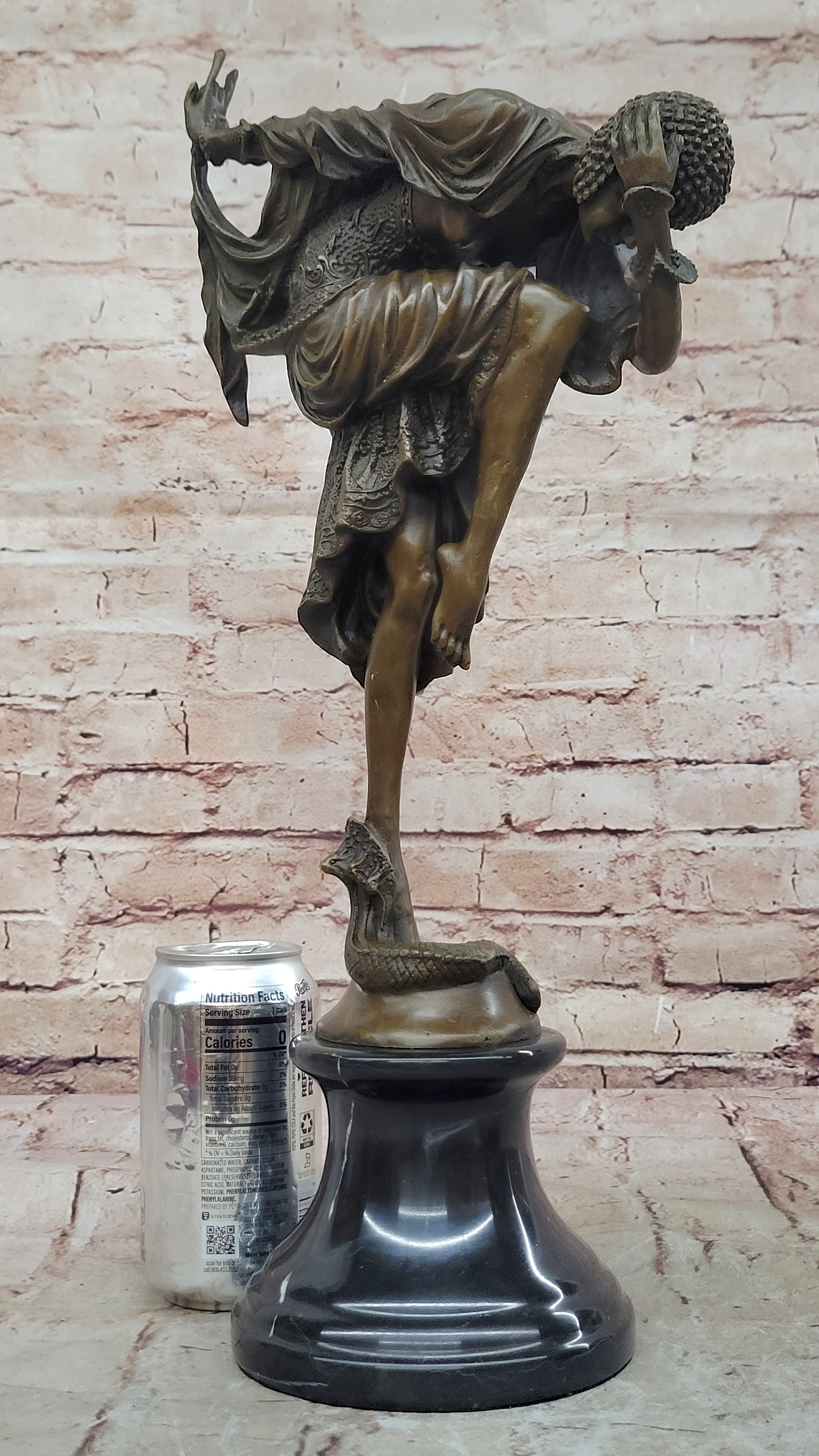 Handcrafted Quality Artwork Snake Dancer by Romanian Artist~Chiparus~Bronze Stat