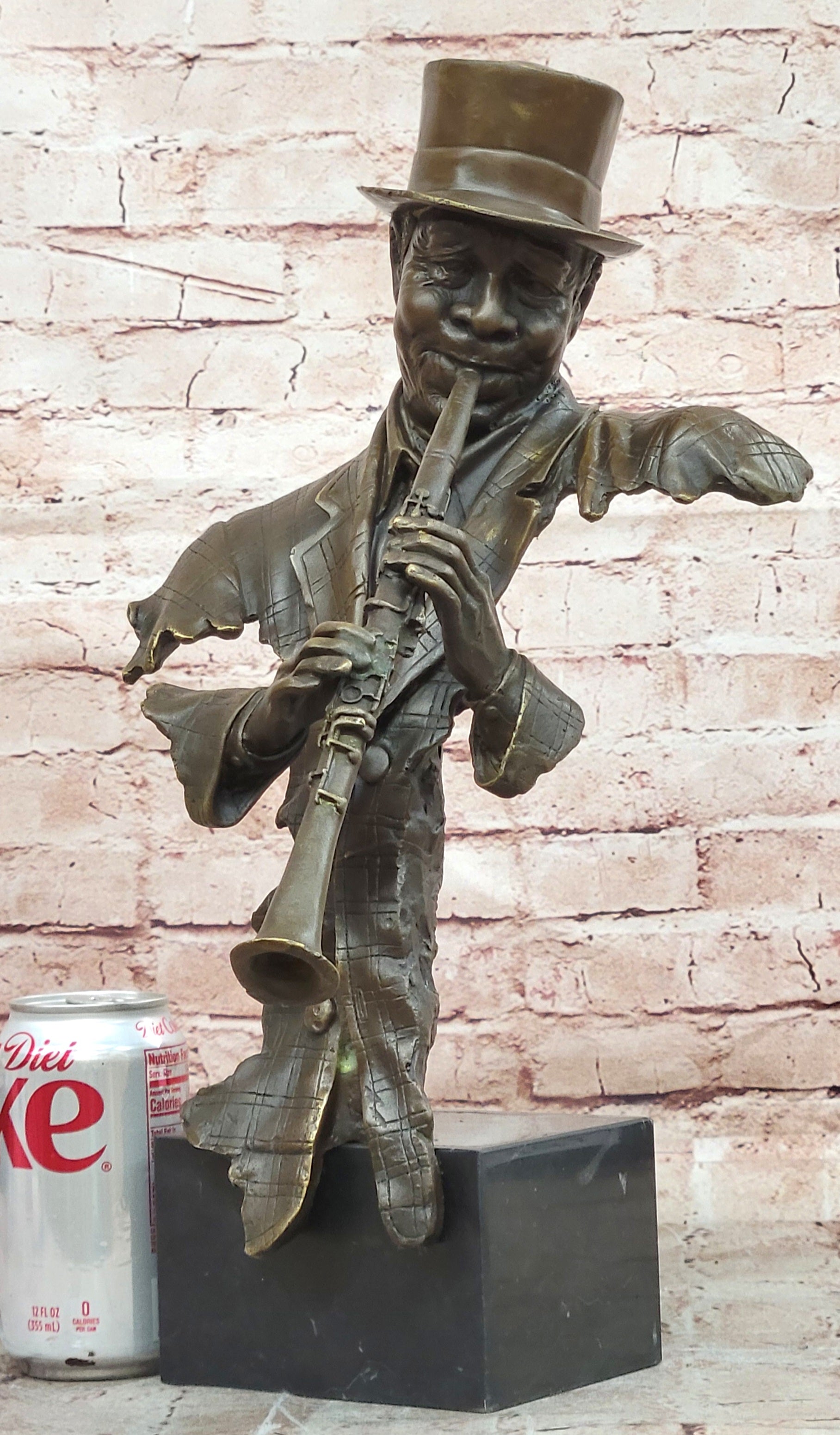 Bronze Sculpture Statue Clarinet Woodwind Player New Orleans Artist Street Music