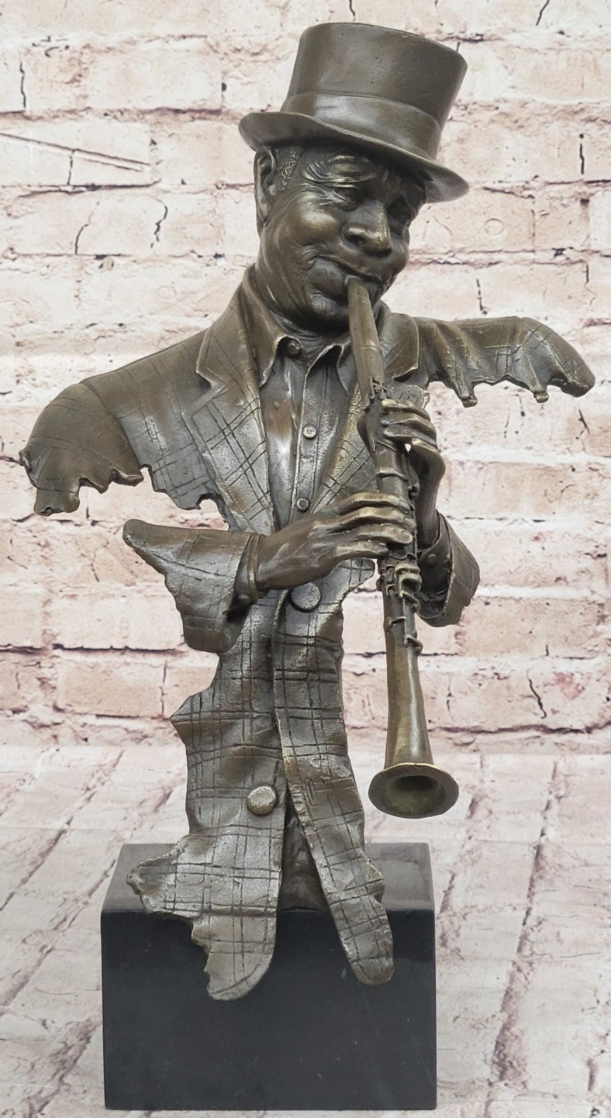 Bronze Sculpture Statue Clarinet Woodwind Player New Orleans Artist Street Music