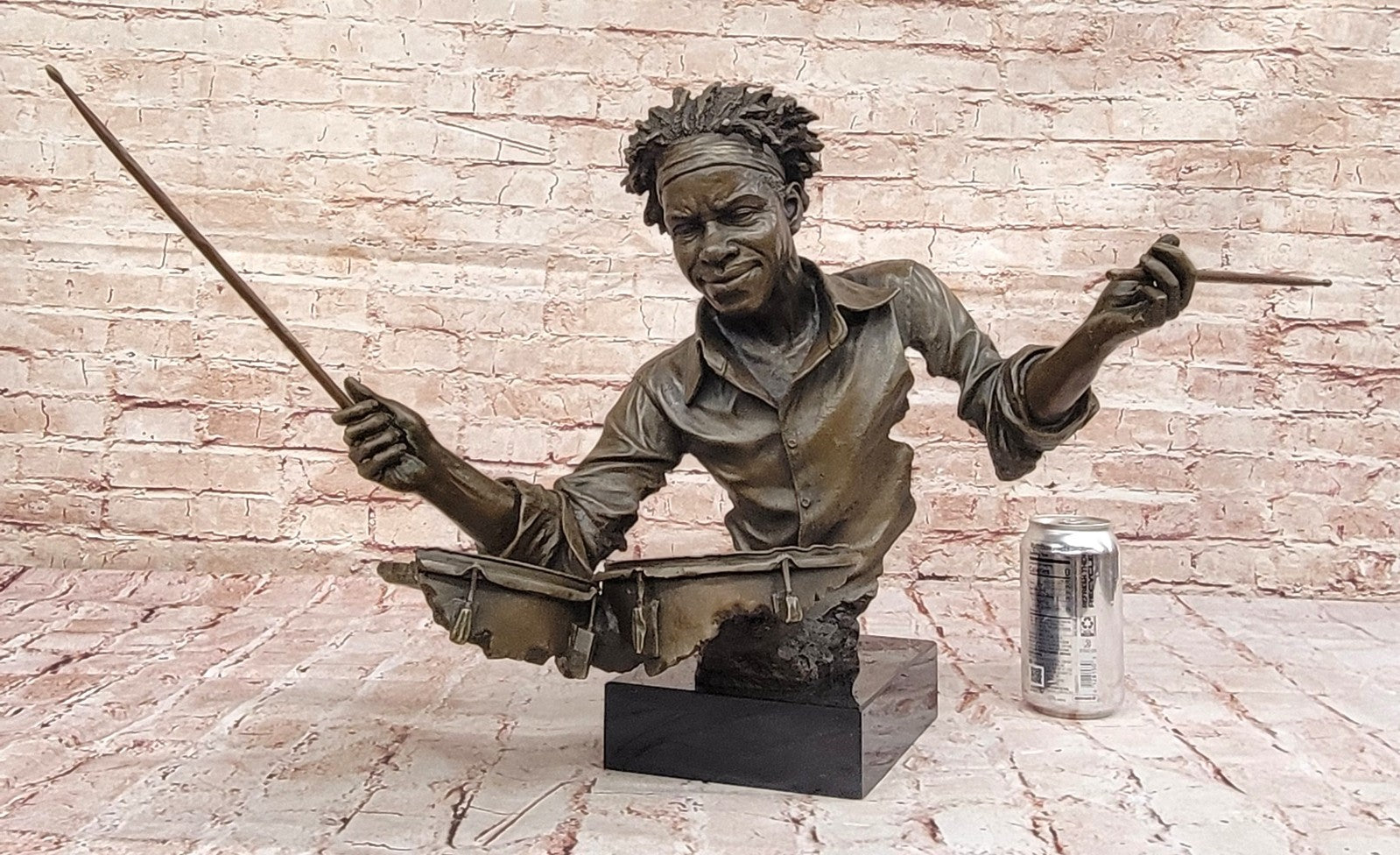 Art Decor Original Decor Massive Clarinet Player Jazz Blue Song Bronze Sculpture