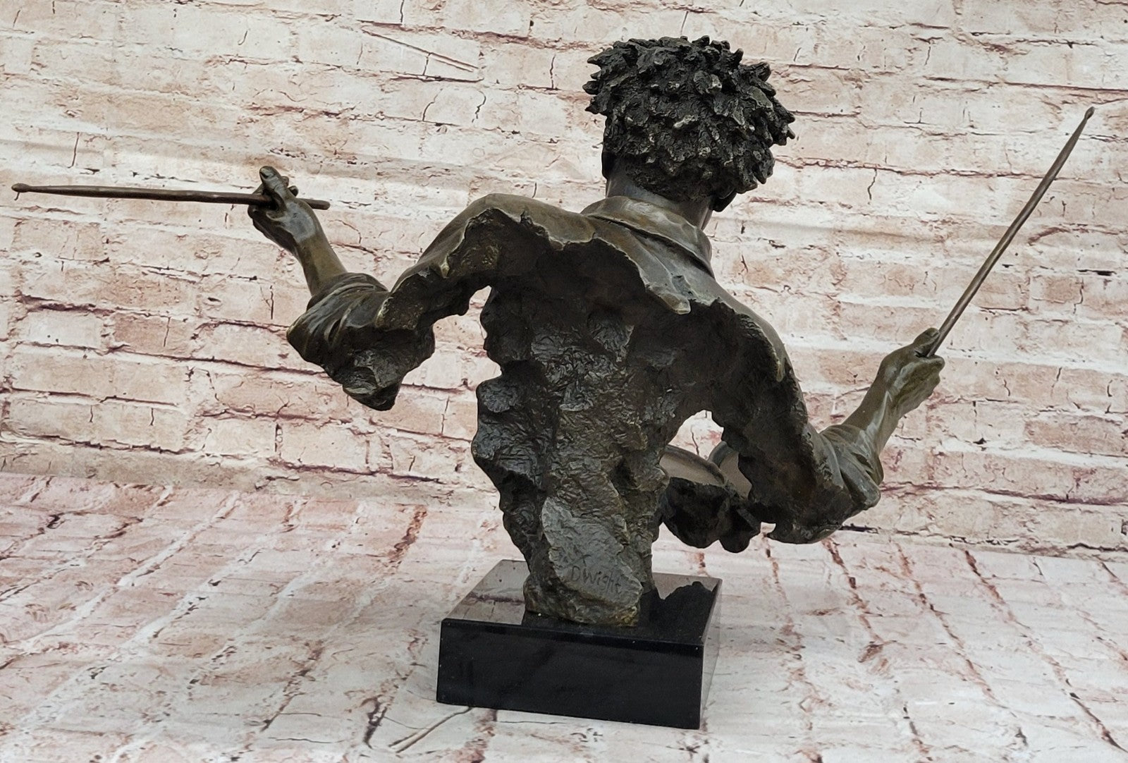 Art Decor Original Decor Massive Clarinet Player Jazz Blue Song Bronze Sculpture