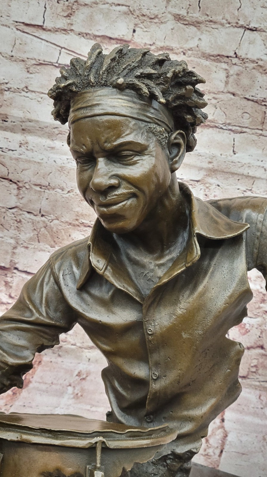 Art Decor Original Decor Massive Clarinet Player Jazz Blue Song Bronze Sculpture