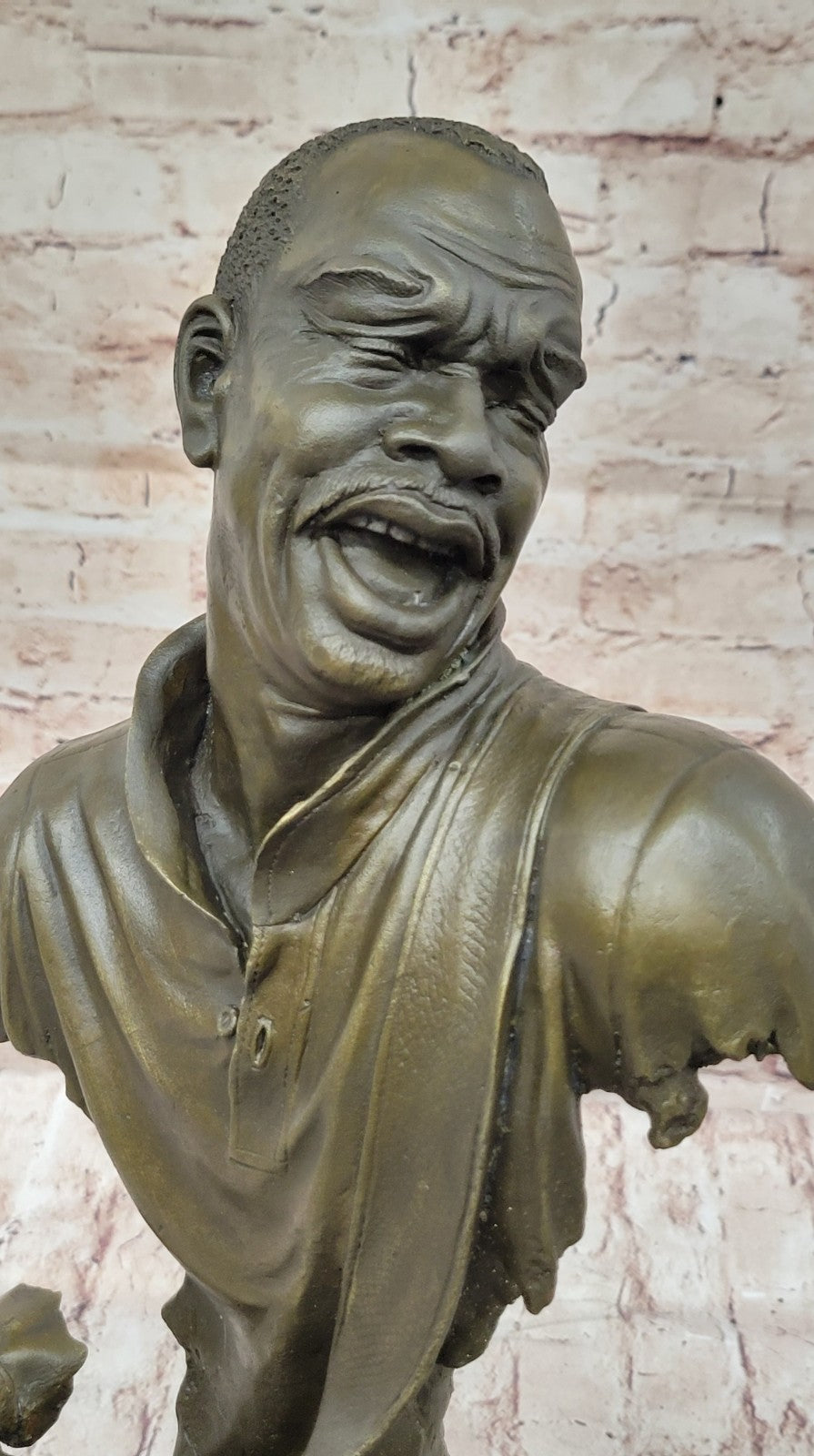 Bronze Sculpture Handcrafted Musician Music Guitar Player Hot Cast Marble Figuri