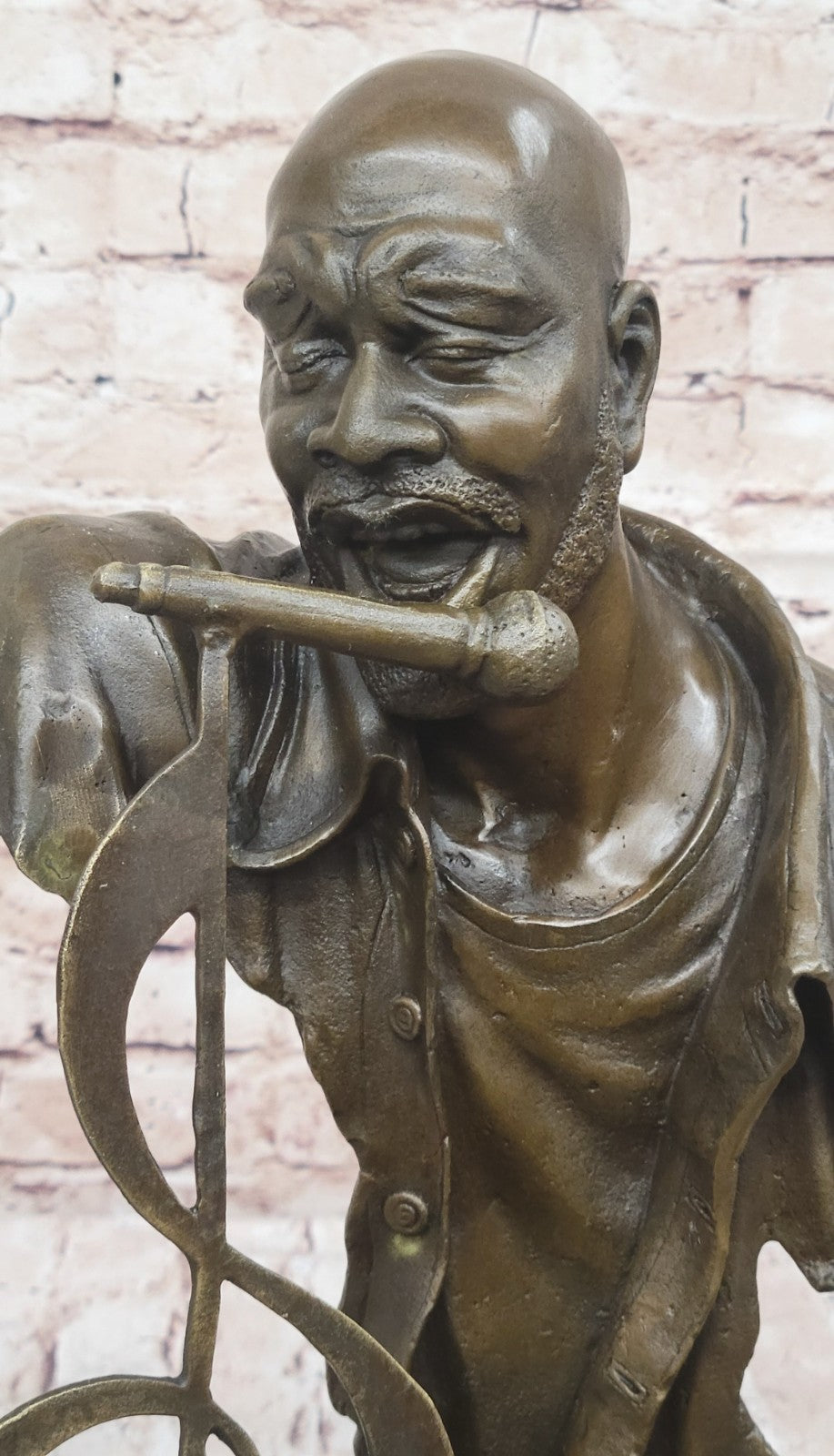 MALE SINGER Bronze Statuette JAZZ BAND Collection, 17" Tall, European Studio Gift