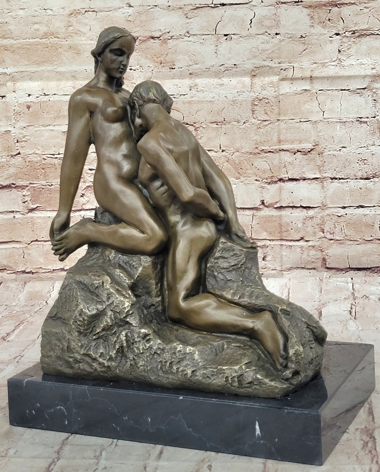 Rodin Eternal Idol Nude Erotic Bronze Marble Statue Figurine Sculpture Art Decor