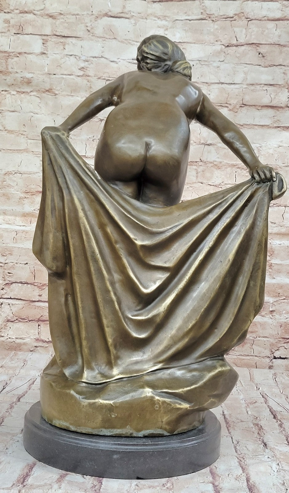 Buy Jean Patoue Bronze Nude Woman Showering Sculpture – Lost Wax Artwork