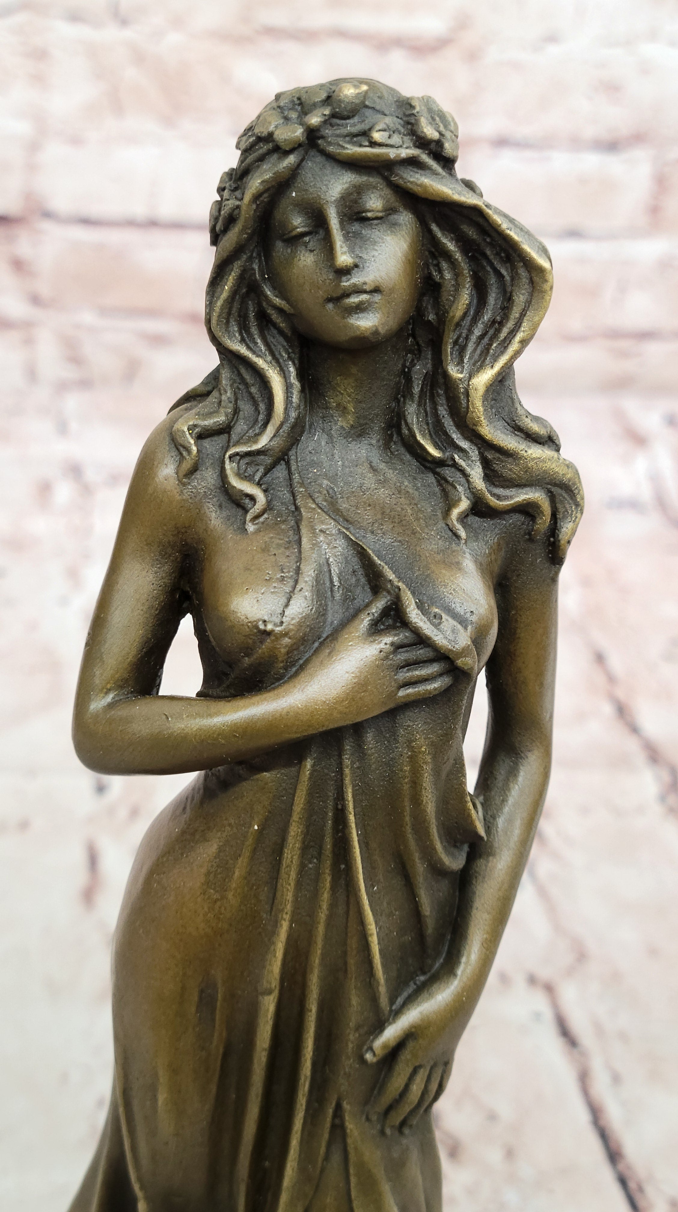 Buy Aldo Vitaleh Liberated Maiden Bronze Sculpture – Original Art Cast Figurine for Sale
