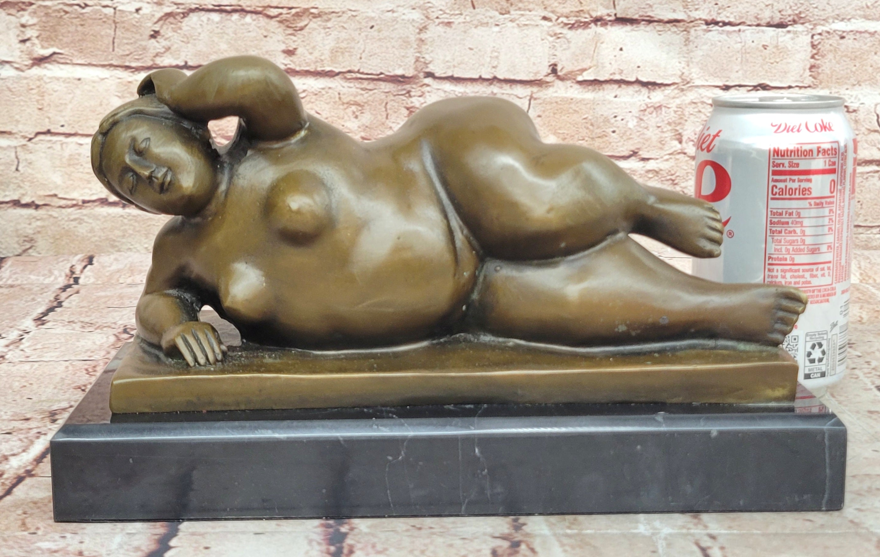 Handcrafted bronze Nude Sculpture Marble Female Abstract Botero Famous Classic