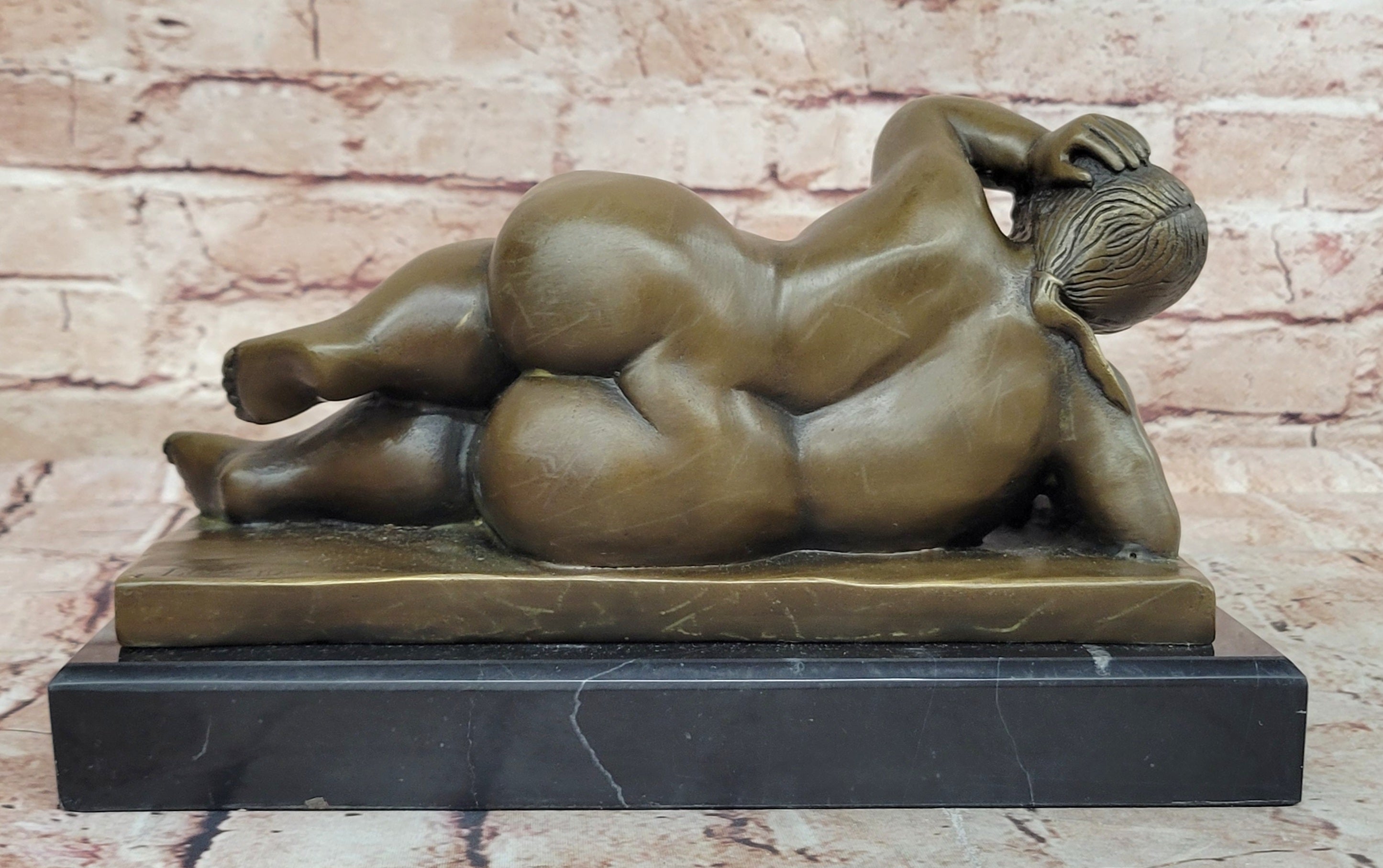 Handcrafted bronze Nude Sculpture Marble Female Abstract Botero Famous Classic