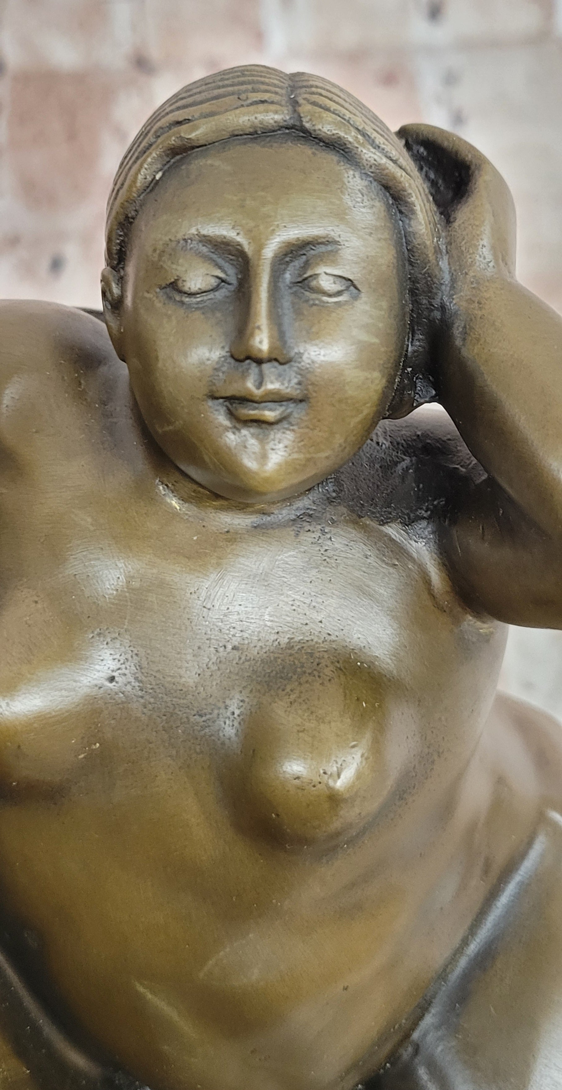 Handcrafted bronze Nude Sculpture Marble Female Abstract Botero Famous Classic