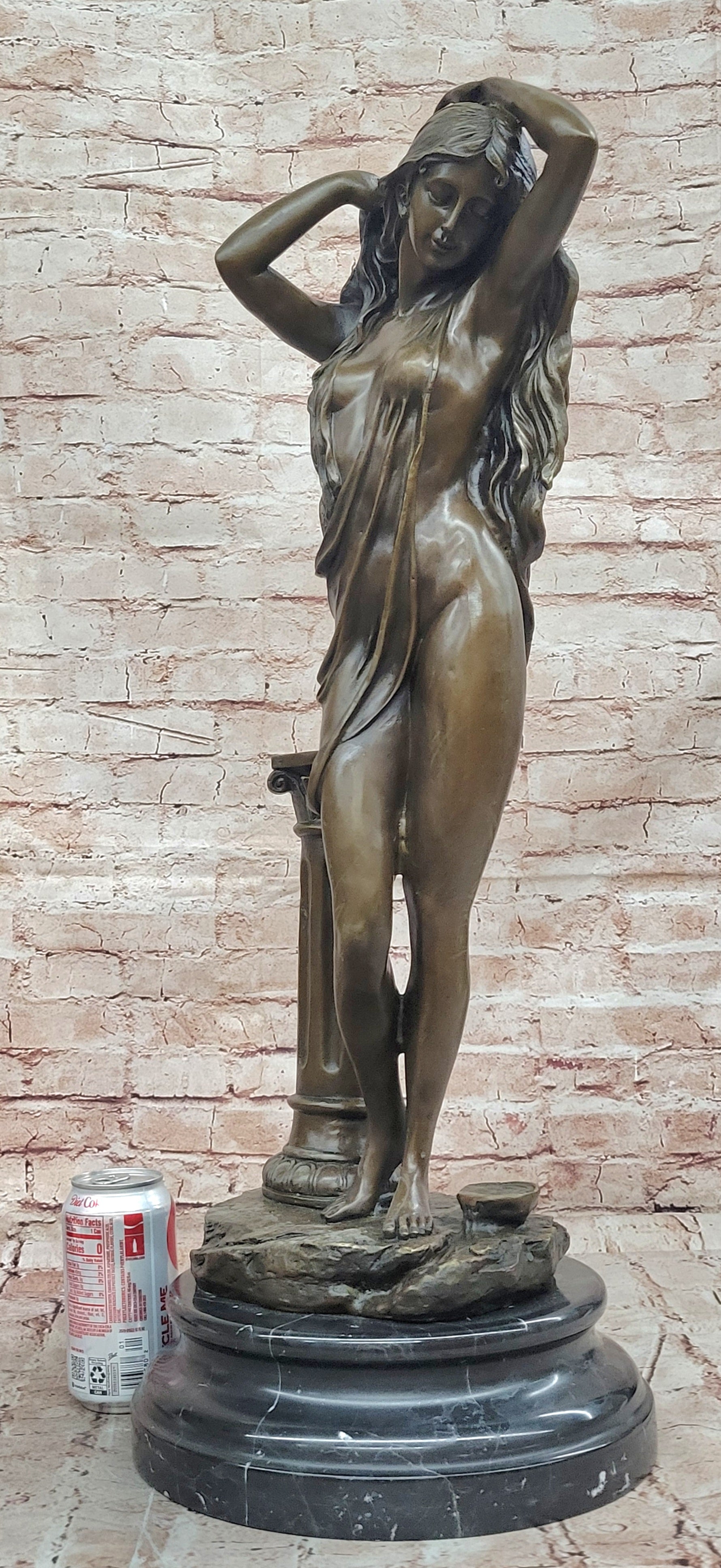 Aldo Vitaleh Art Deco Bronze Statue - Alluring Woman Sculpture, Signed Original