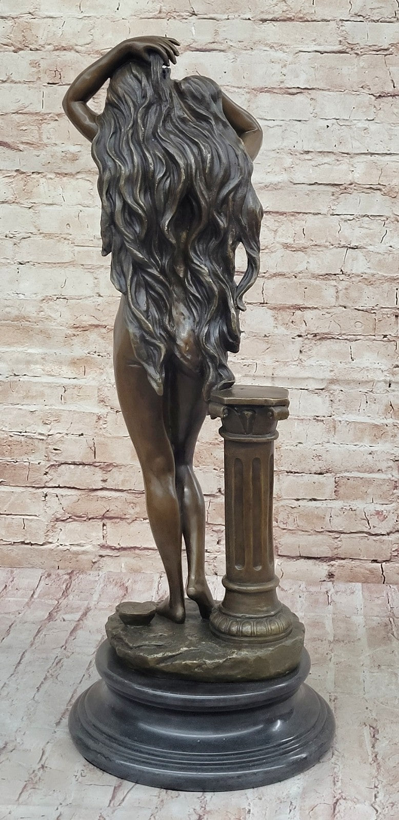 Aldo Vitaleh Art Deco Bronze Statue - Alluring Woman Sculpture, Signed Original