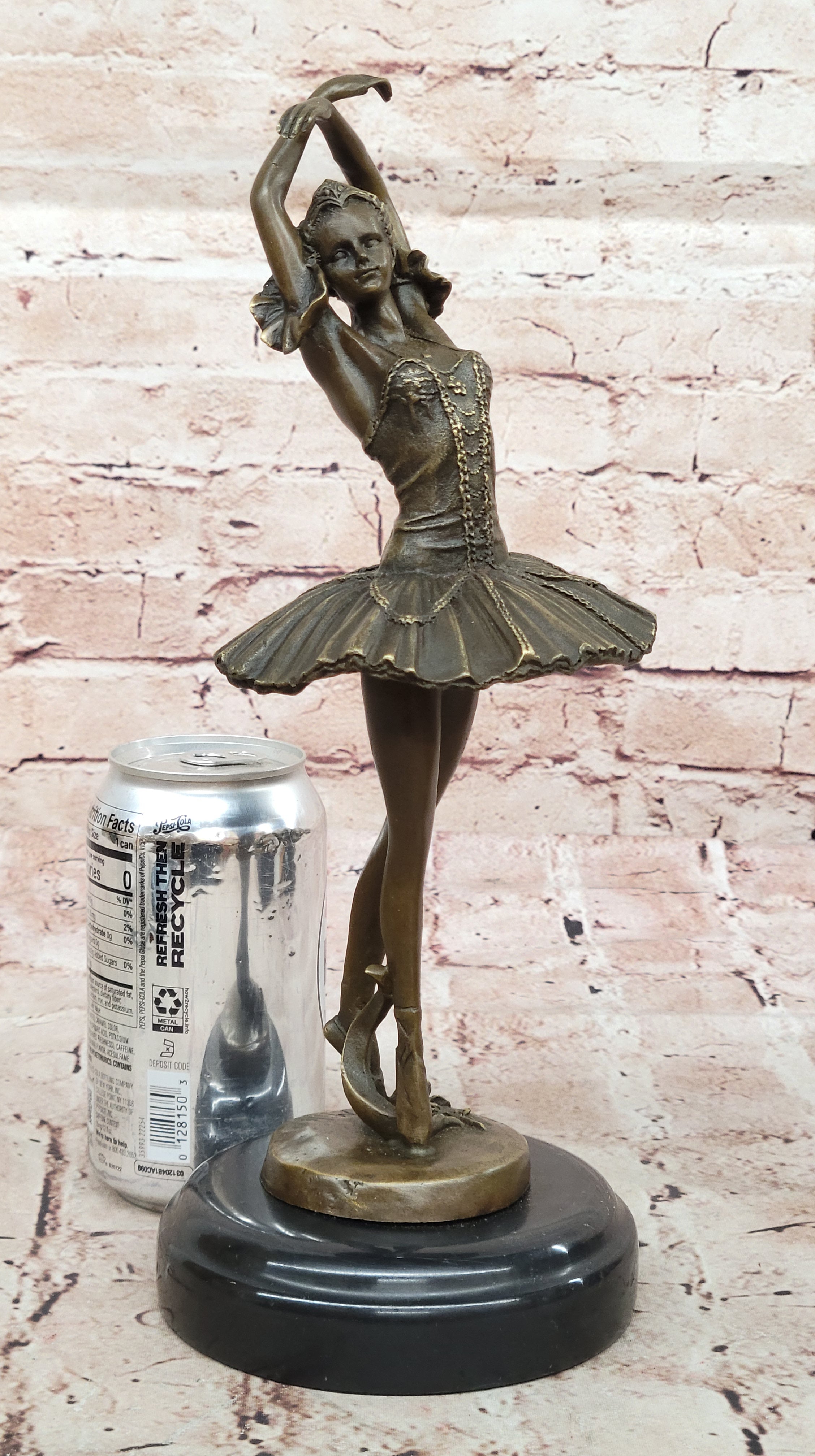 Bronze Handcrafted Art Sculpture Prima Ballerina Dancer Ballet Statue Metal