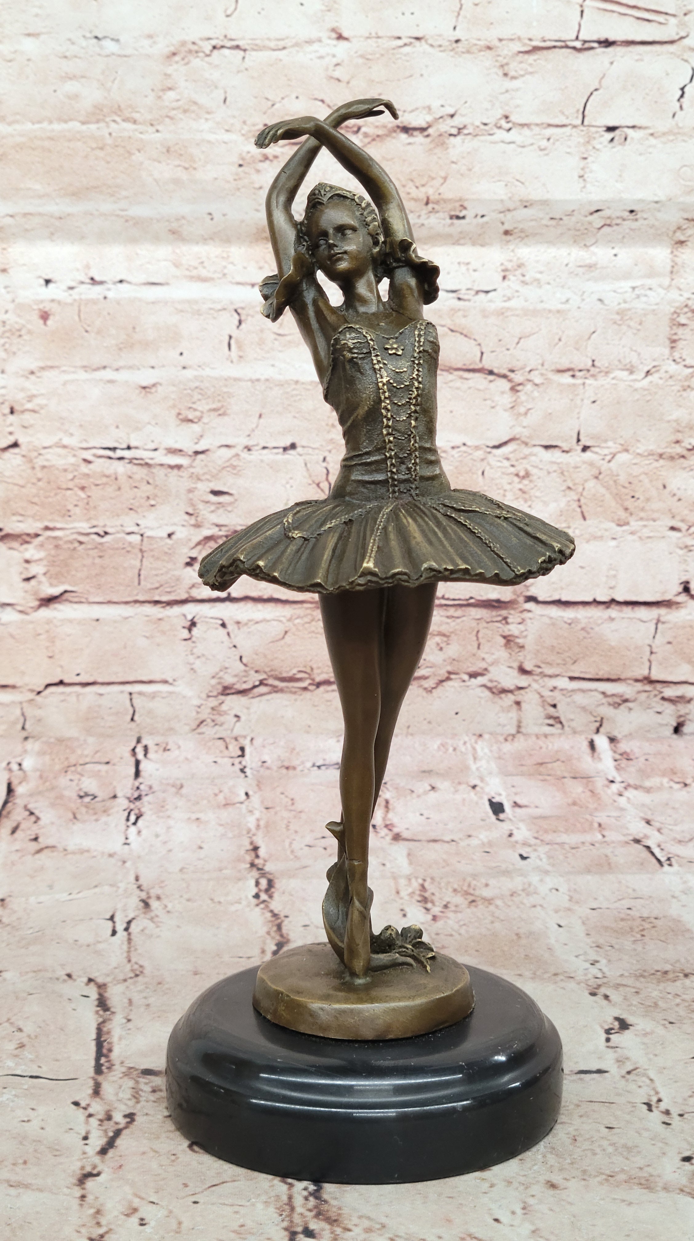 Bronze Handcrafted Art Sculpture Prima Ballerina Dancer Ballet Statue Metal