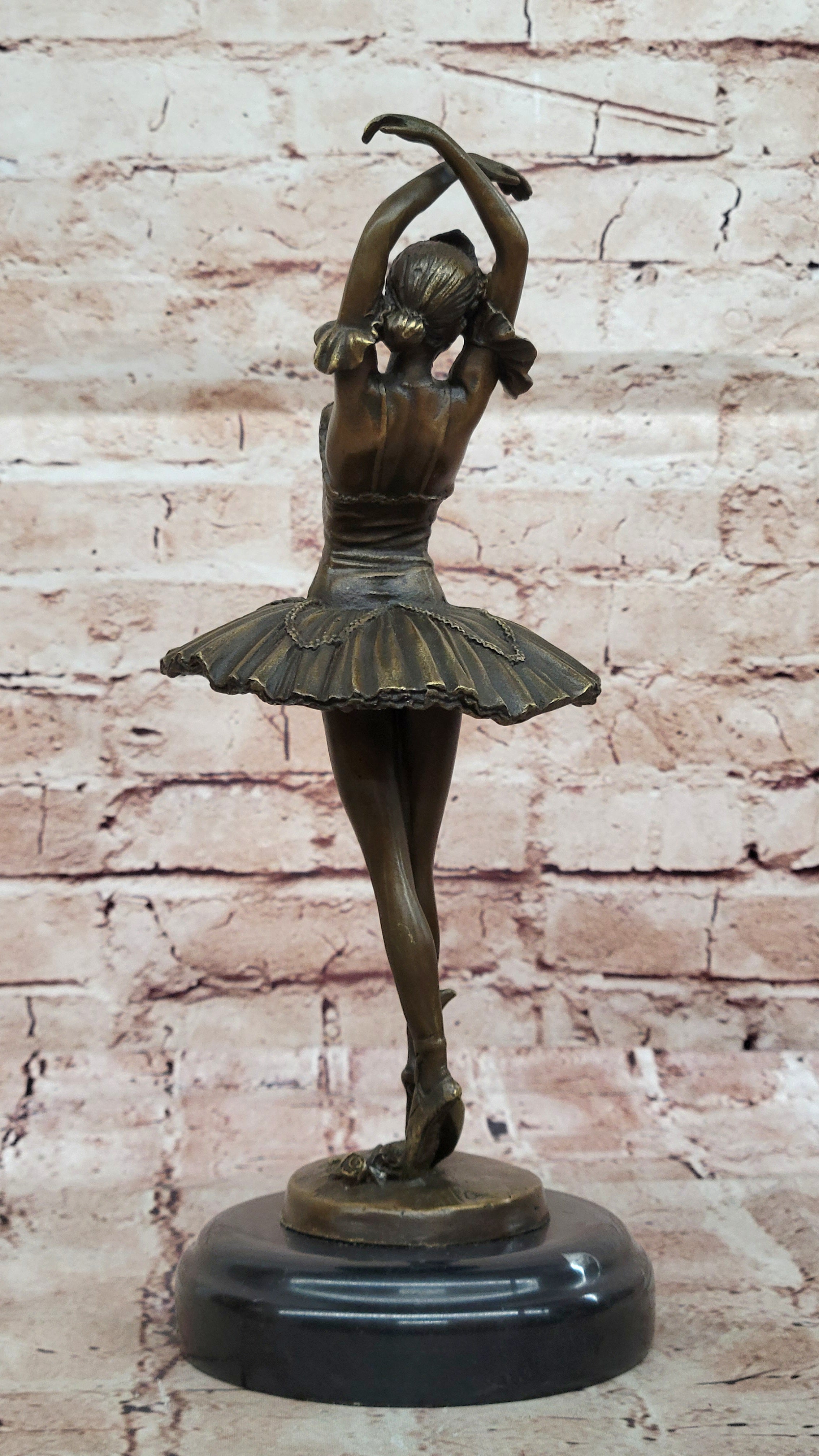 Bronze Handcrafted Art Sculpture Prima Ballerina Dancer Ballet Statue Metal